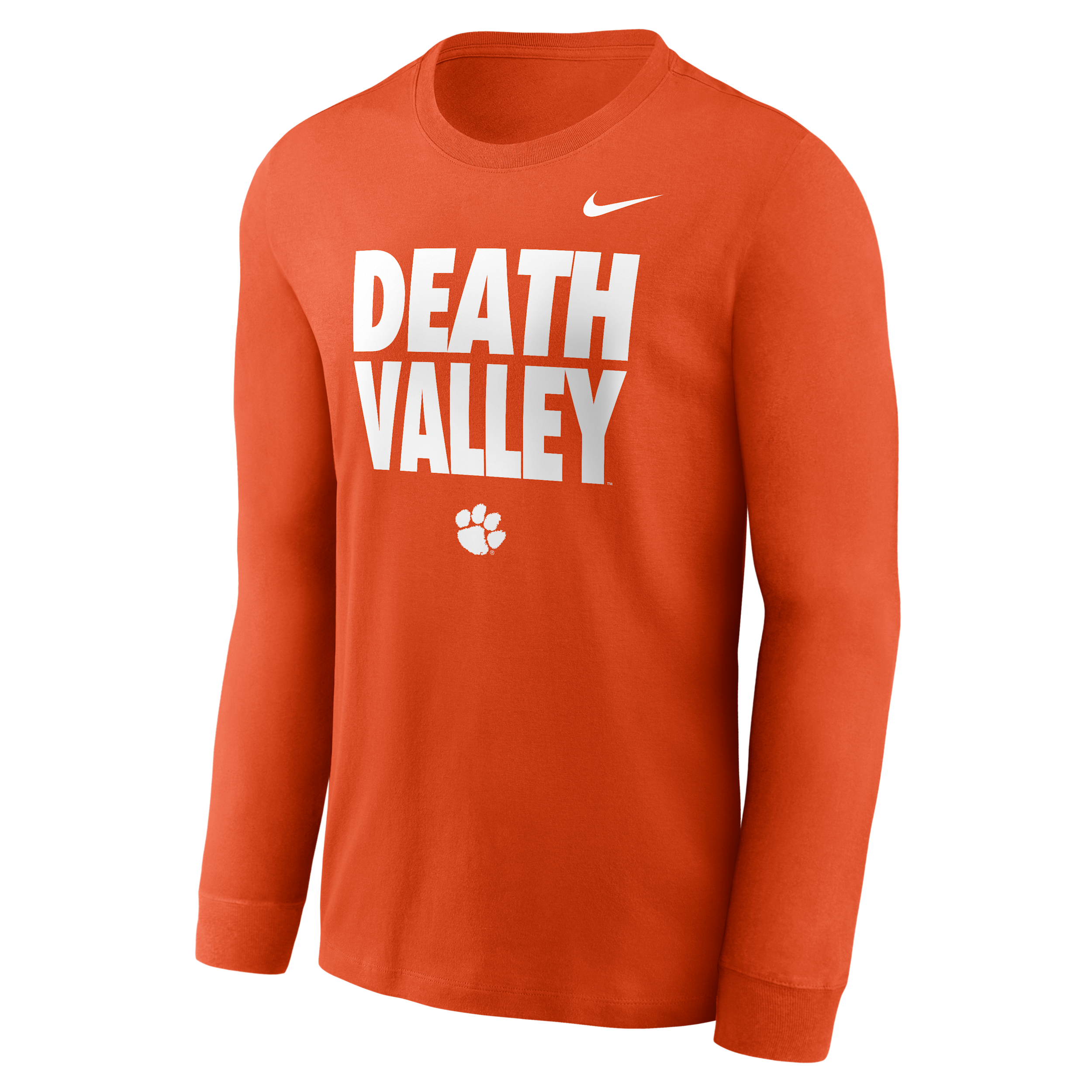 Clemson Sideline Slogan Nike Men's Dri-FIT College Long-Sleeve T-Shirt in Orange | 02EW89MCLN-H2B