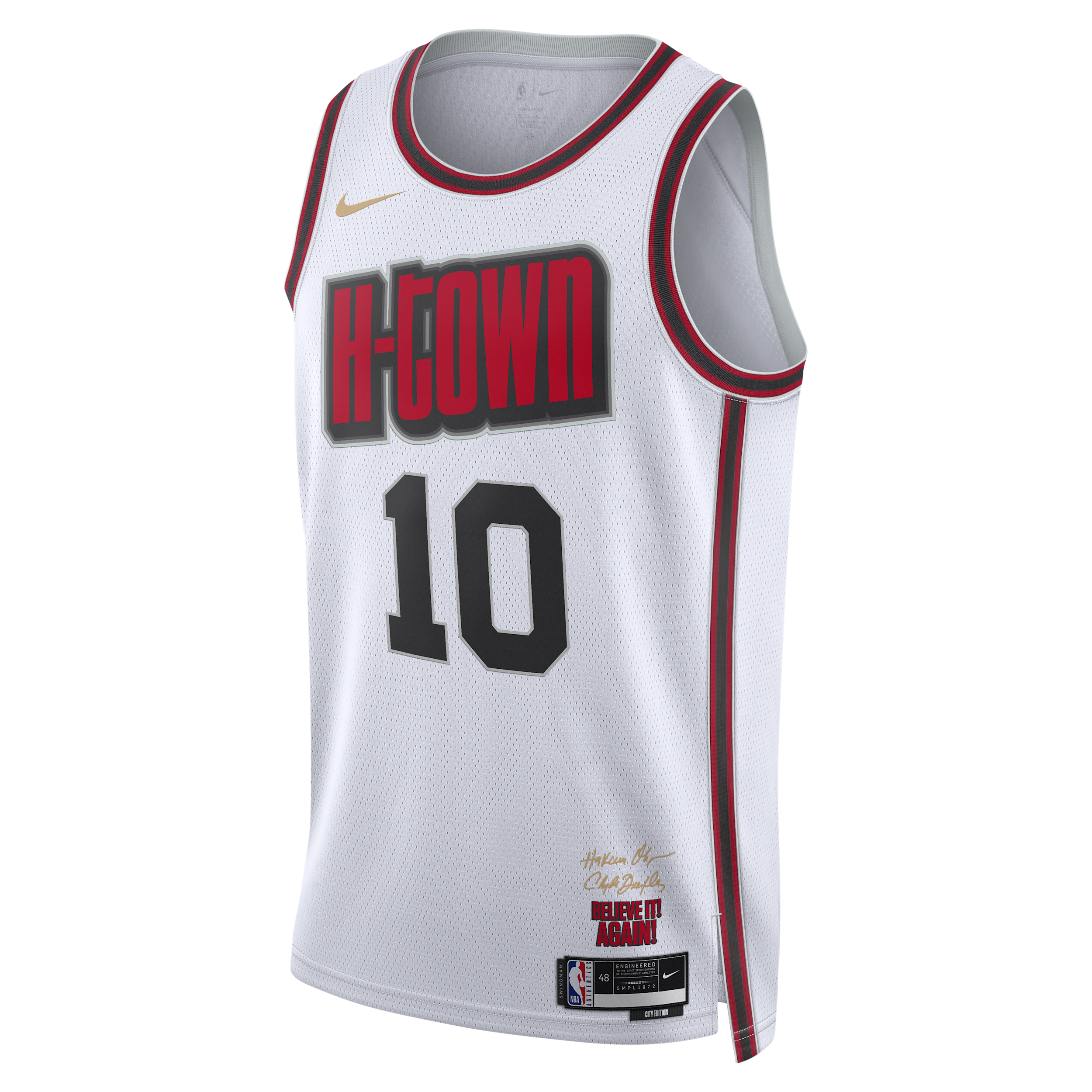 Nike Jabari Smith Jr. Houston Rockets 2024/25 City Edition  Men's Dri-fit Nba Swingman Jersey In White