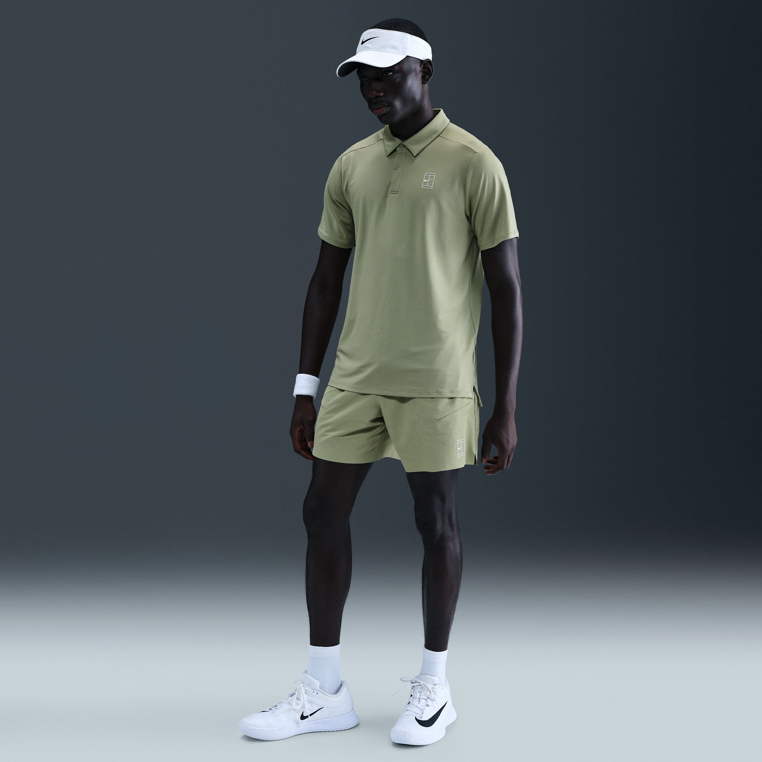 Nike Men's Court Advantage Dri-fit 6" Tennis Shorts In Green