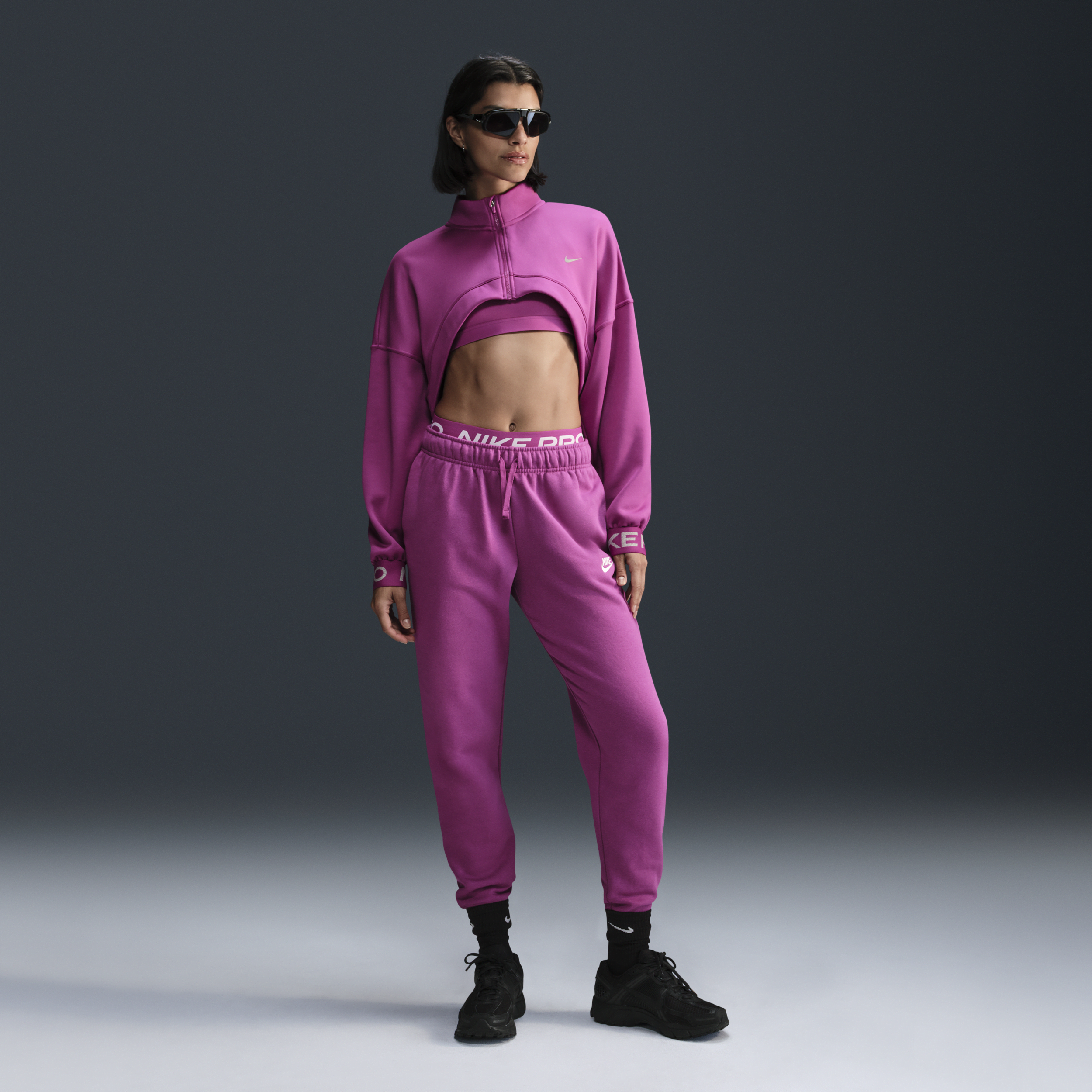 Nike Women's Sportswear Club Fleece Mid-rise Jogger Pants In Purple