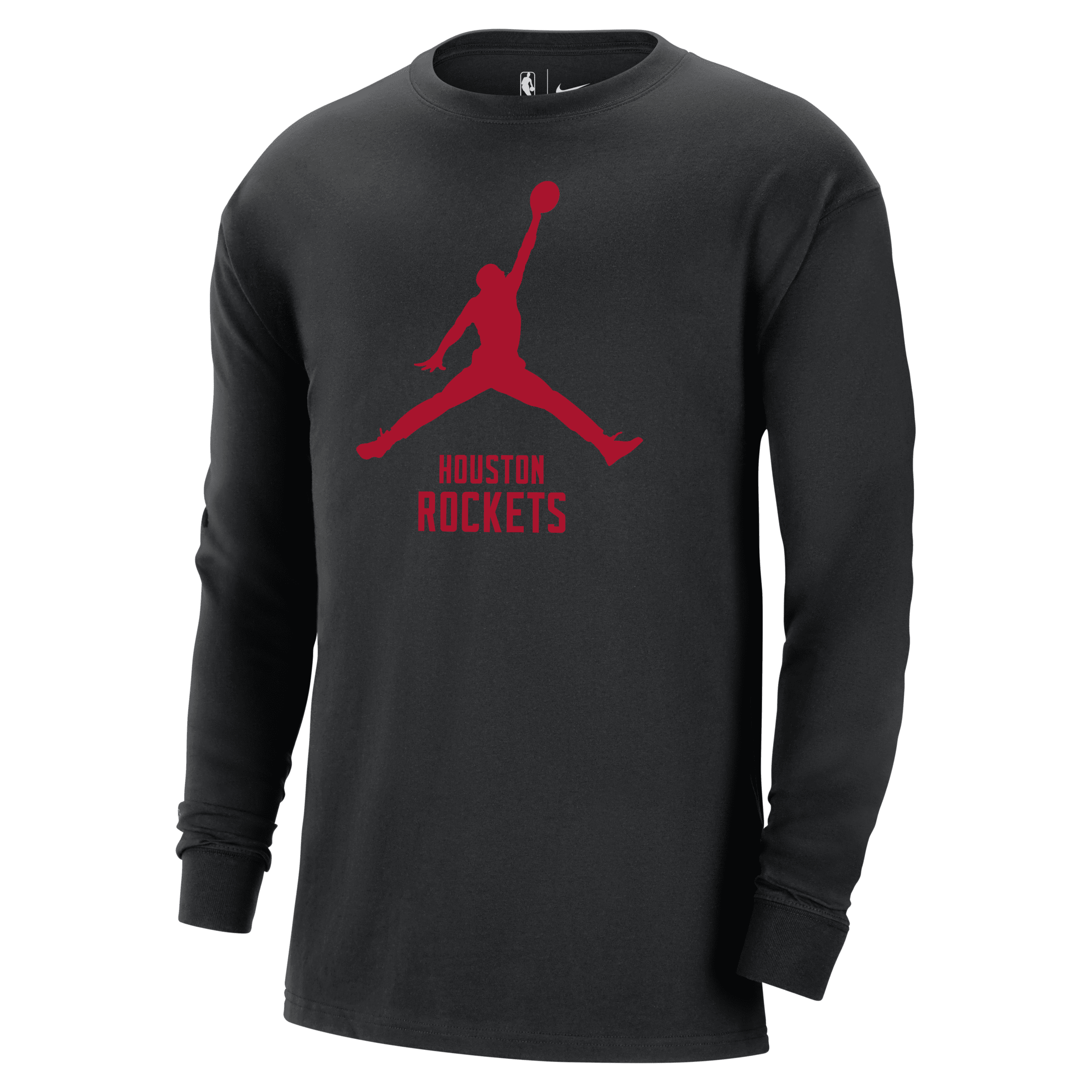 Jordan Men's Houston Rockets Essential  Nba Long-sleeve T-shirt In Black