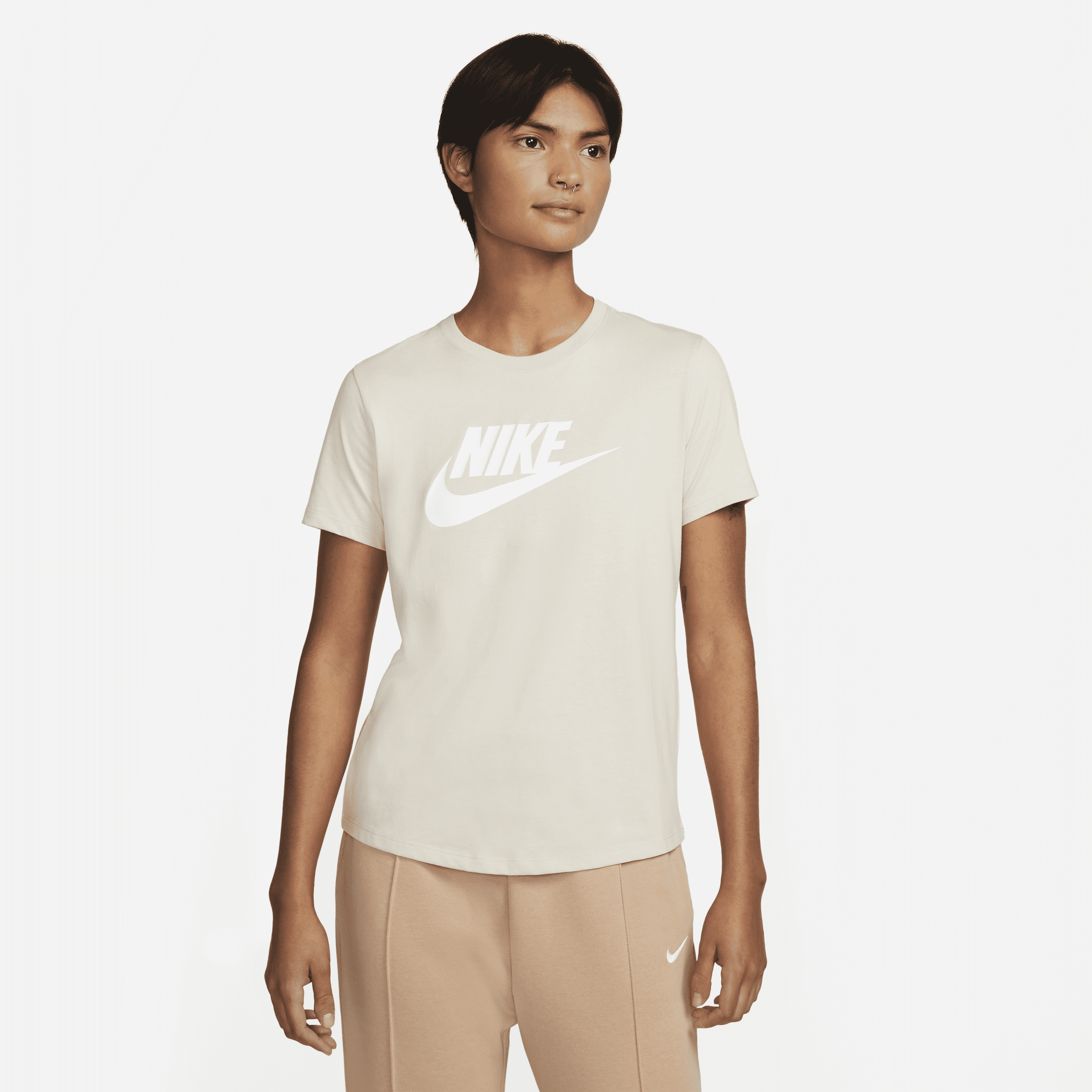 Nike Women's  Sportswear Essentials Logo T-shirt In Brown