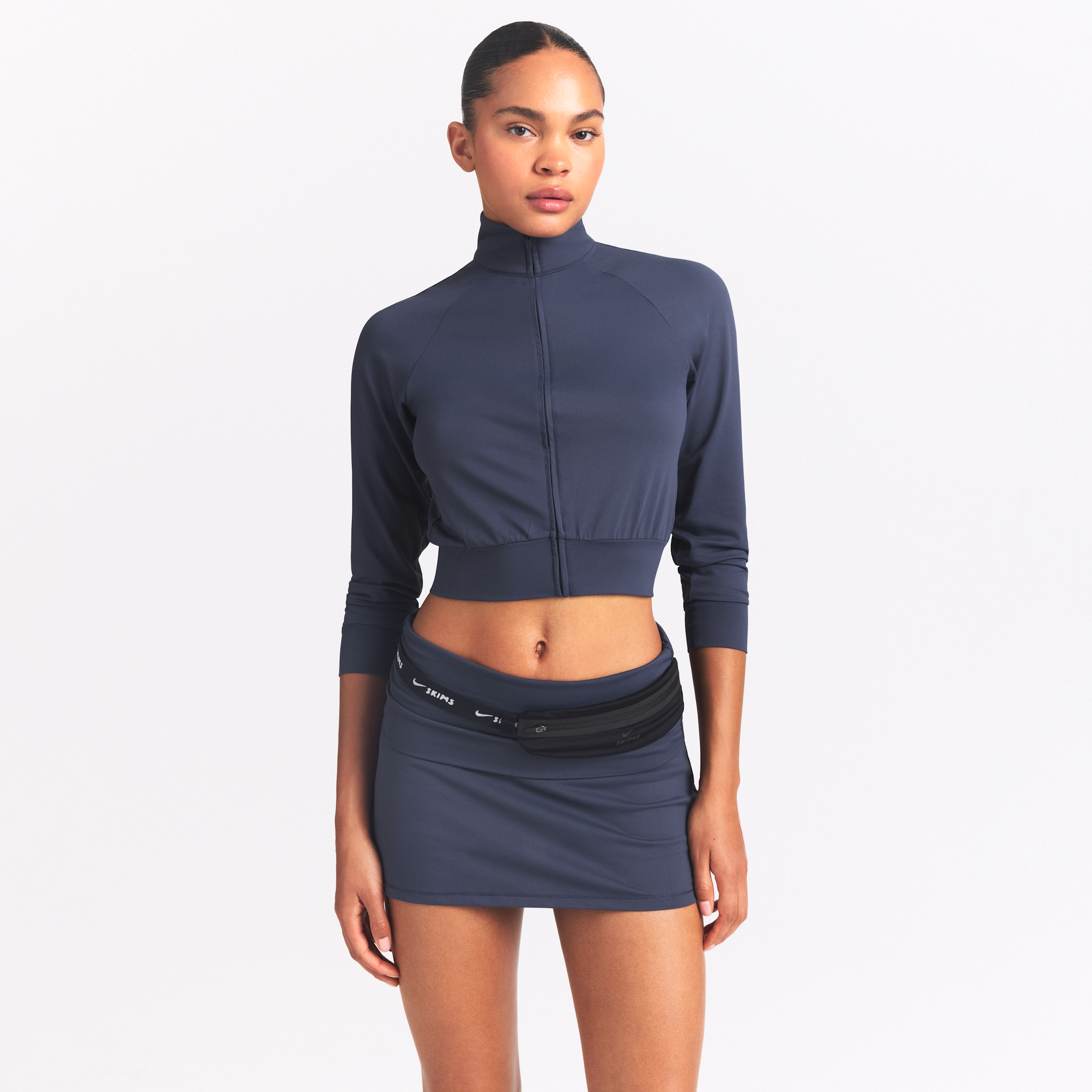 Nike Women's SKIMS Airy Track Jacket in Blue | ZUZUP9516W-DRL