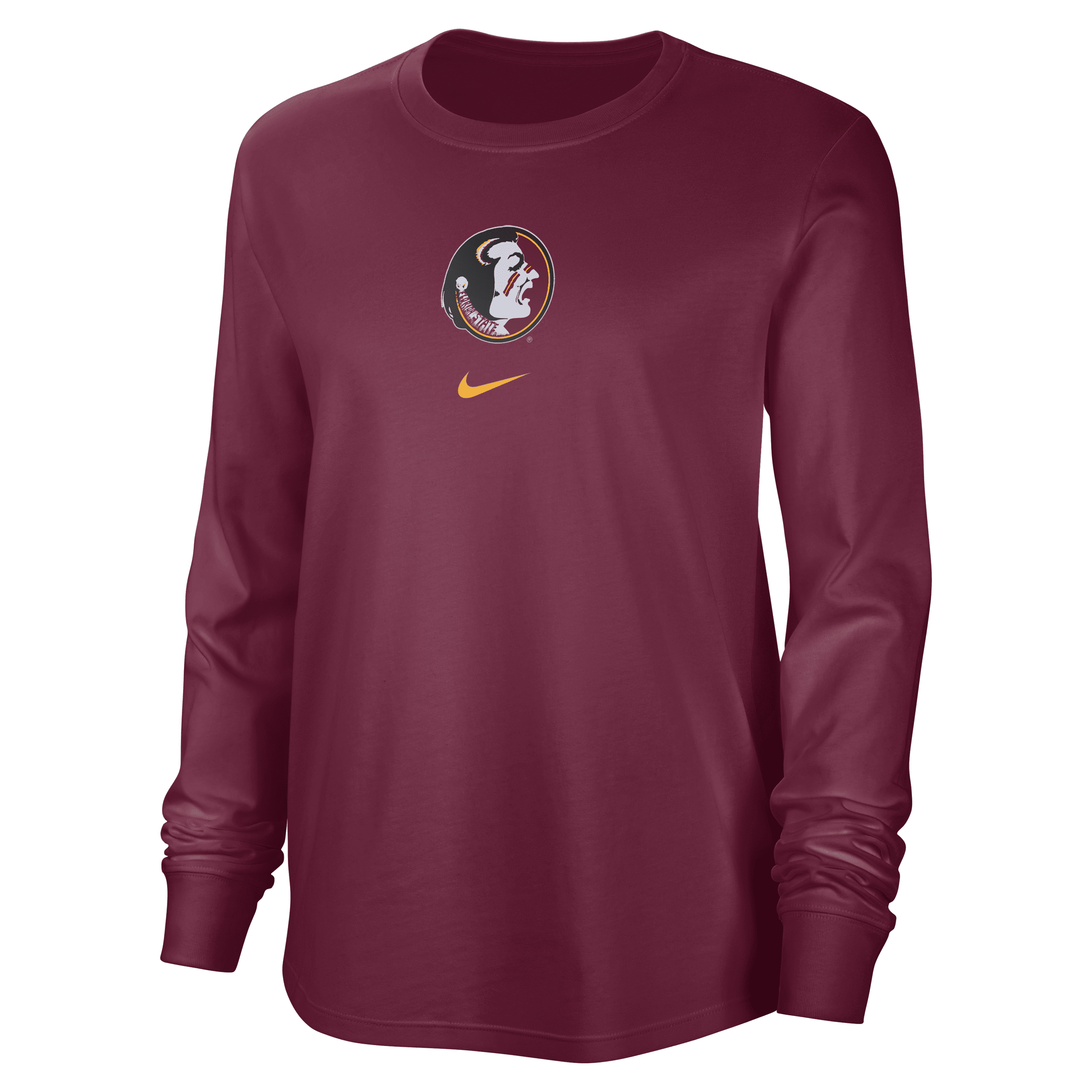 Nike Florida State  Women's College Crew-neck Long-sleeve T-shirt In Red