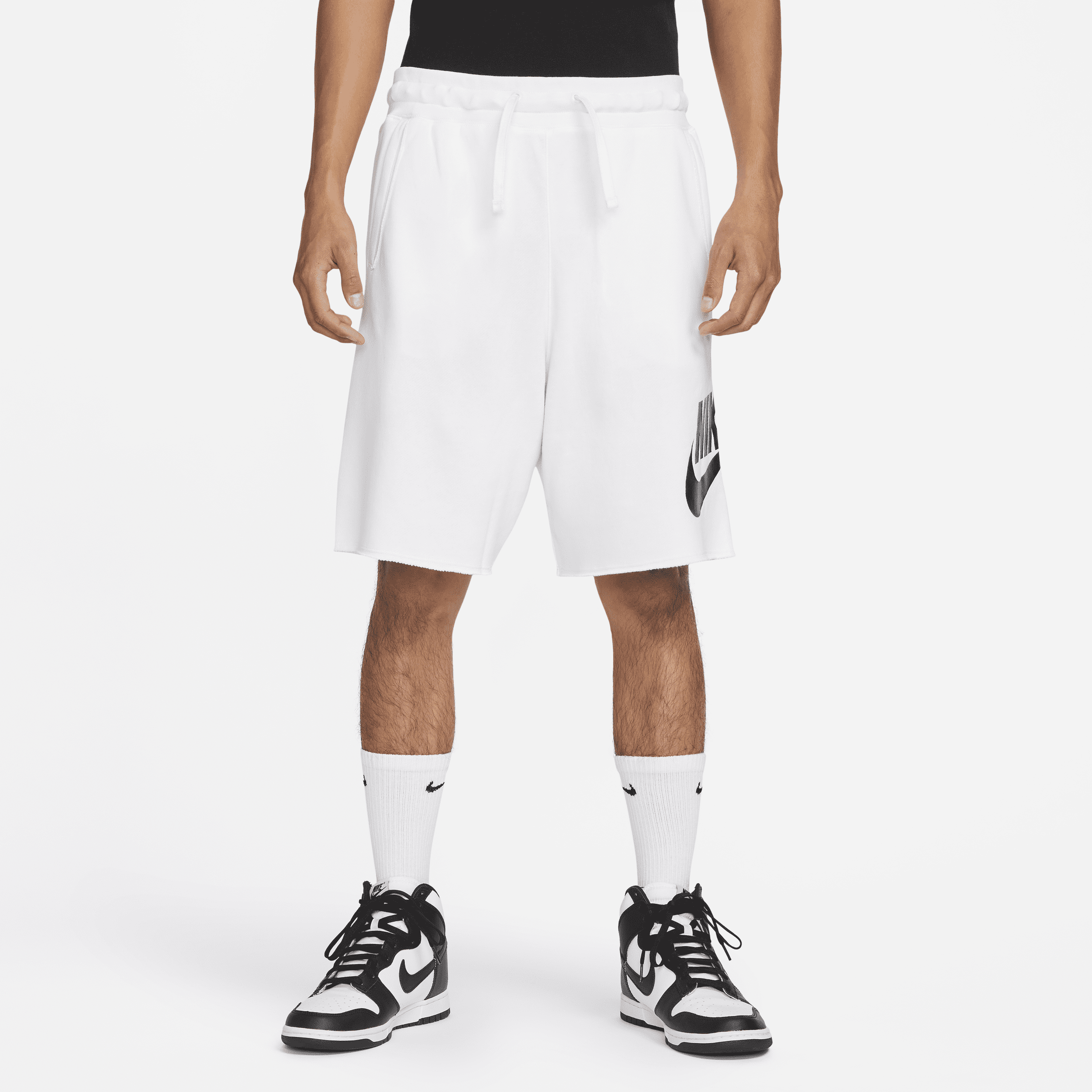 Shop Nike Men's Club Alumni French Terry Shorts In White