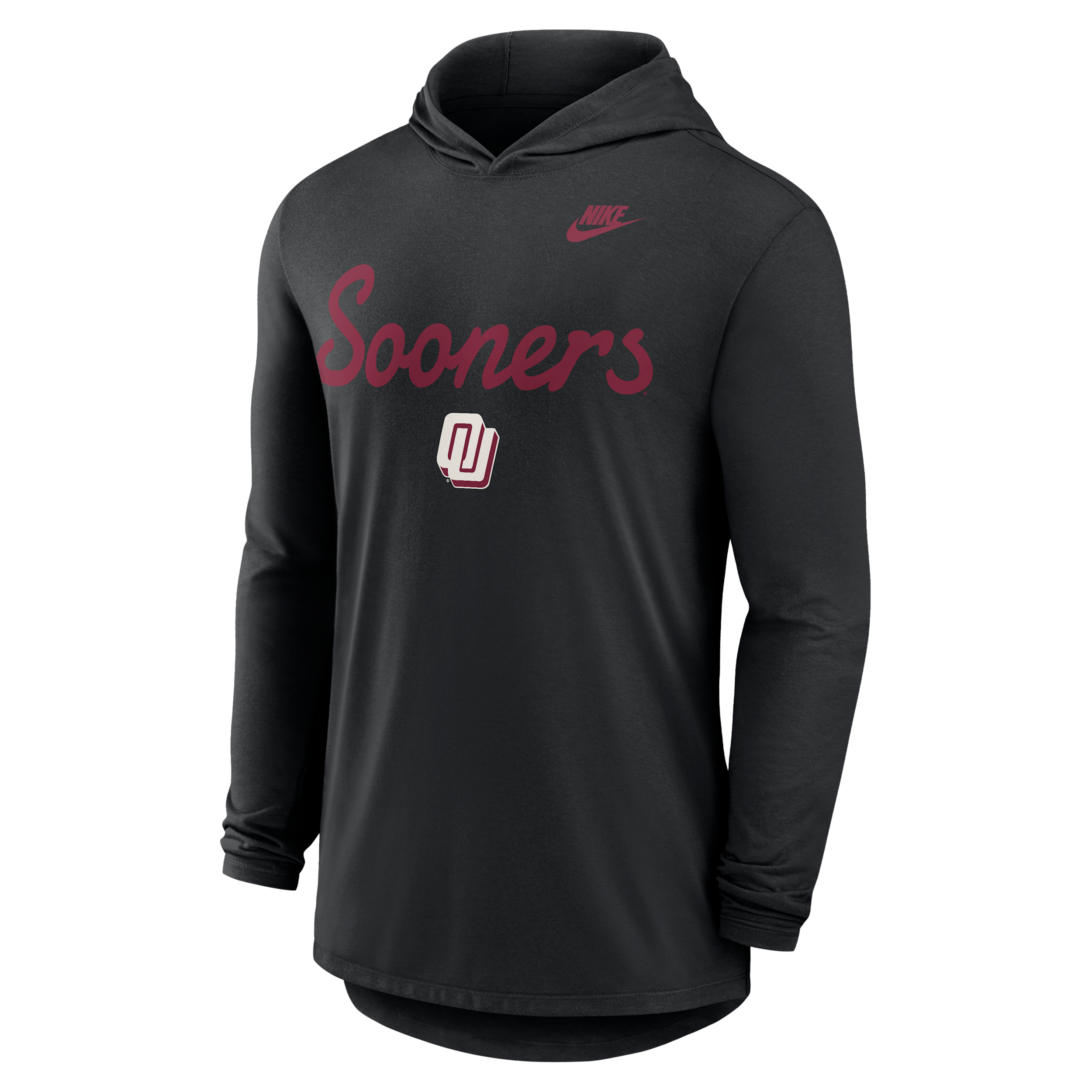 Oklahoma Legacy Nike Men's Dri-FIT College Long-Sleeve Hooded Top in Black | 01NB00AOKV-L4T