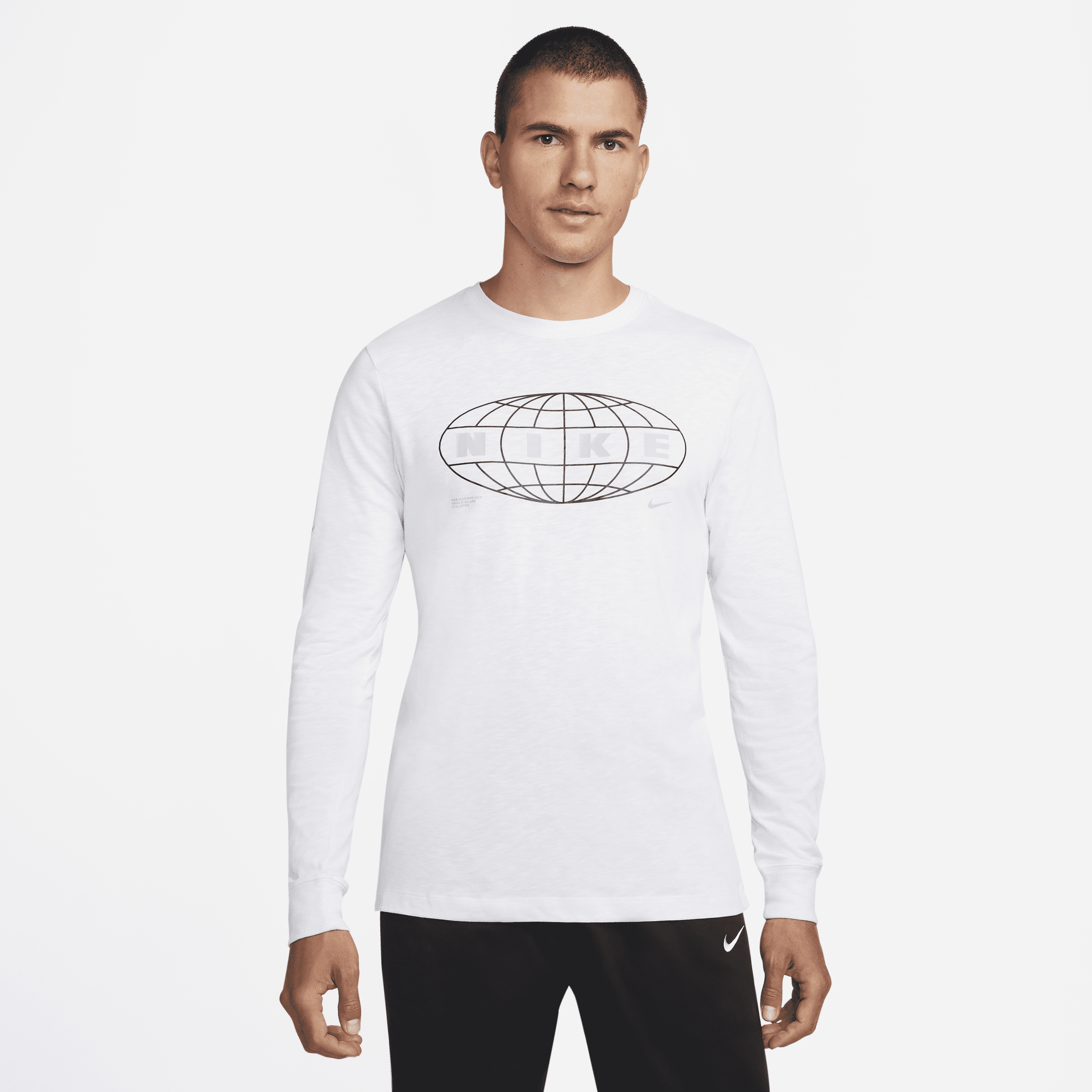 mens white nike dri fit t shirt
