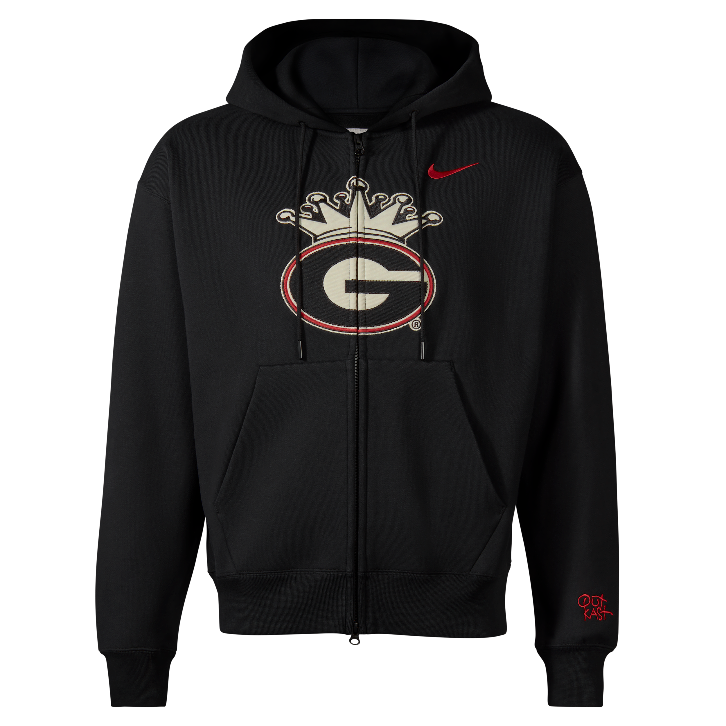 Zip Hoodie Nike Men's x UGA x Outkast in Black | IKOKT019H-BLK