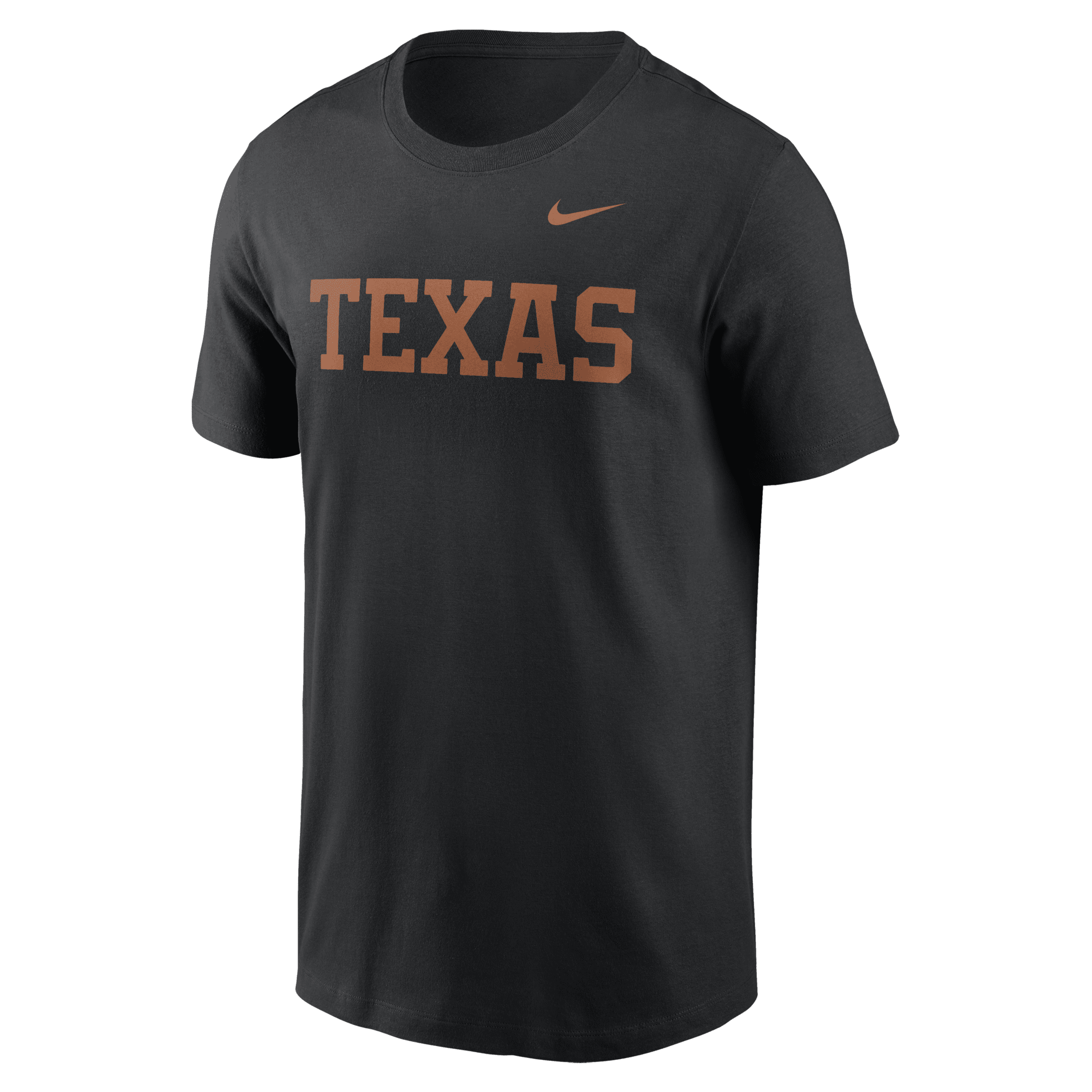 Nike Texas Longhorns Primetime Evergreen Wordmark  Men's College T-shirt In Black