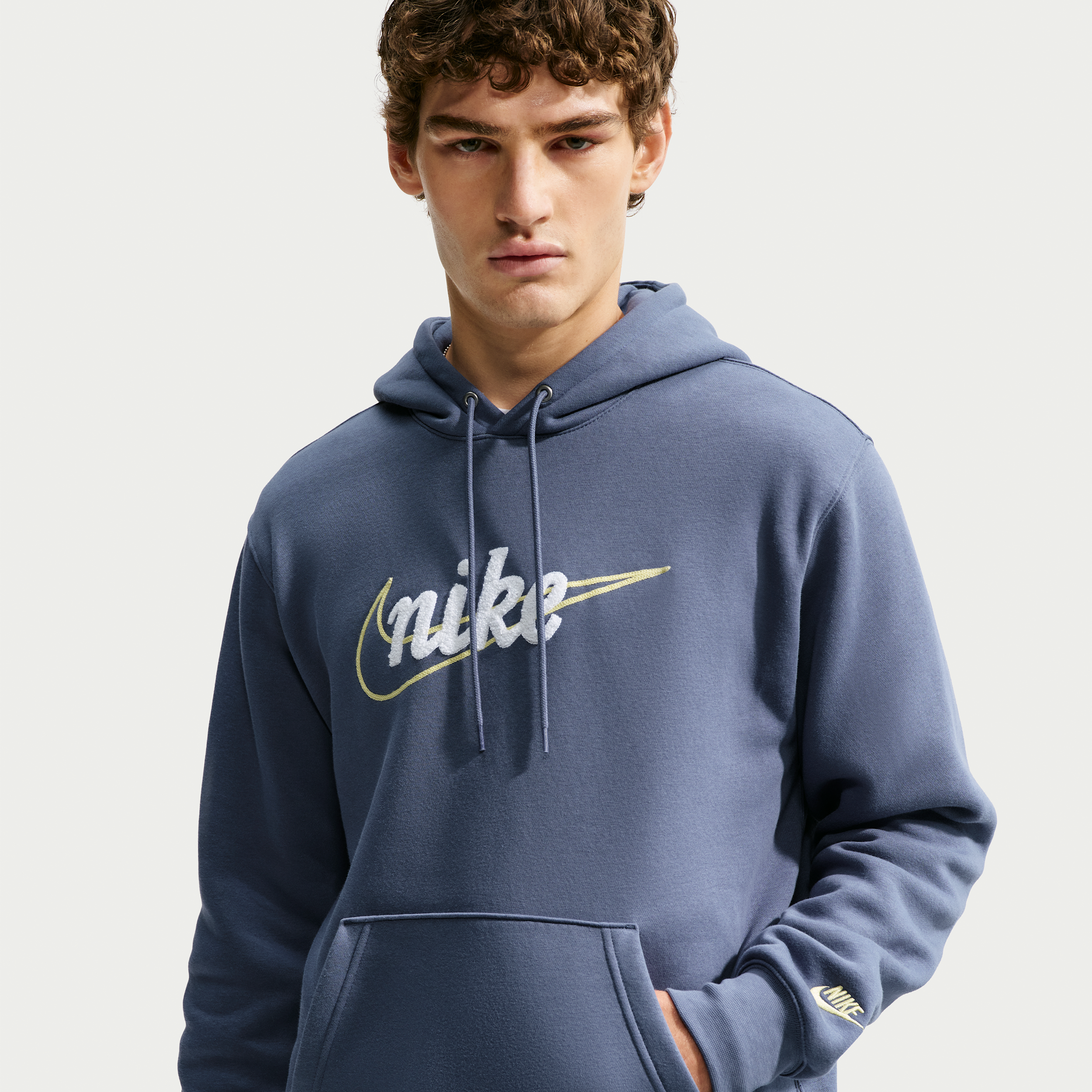 Men's Nike Sportswear Club Fleece Hoodie in Blue | IF0685-491