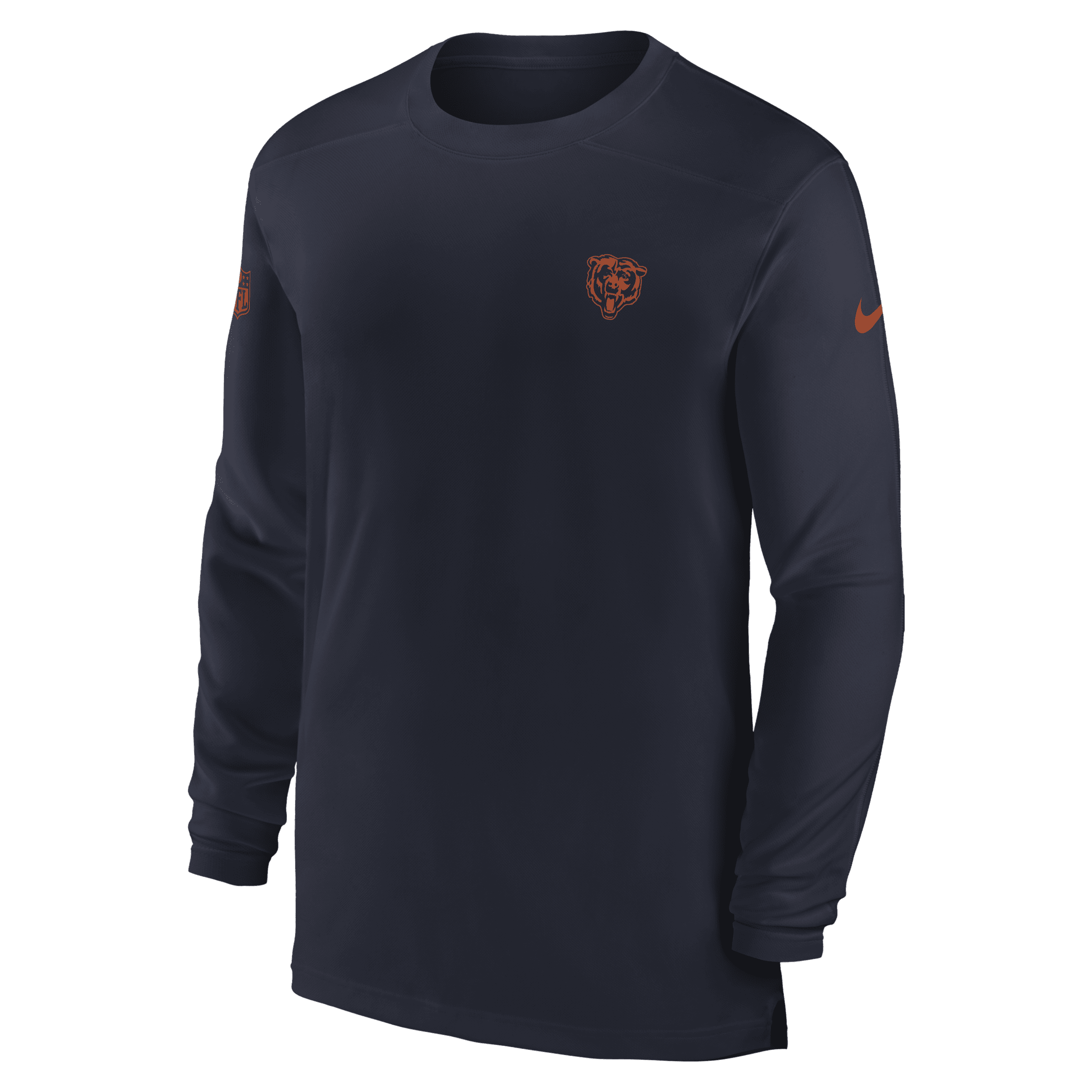 Nike Men's Dri-Fit Sideline Coach (NFL Chicago Bears) Long-Sleeve Top in Blue, Size: Medium | 00M241L7Q-0BK