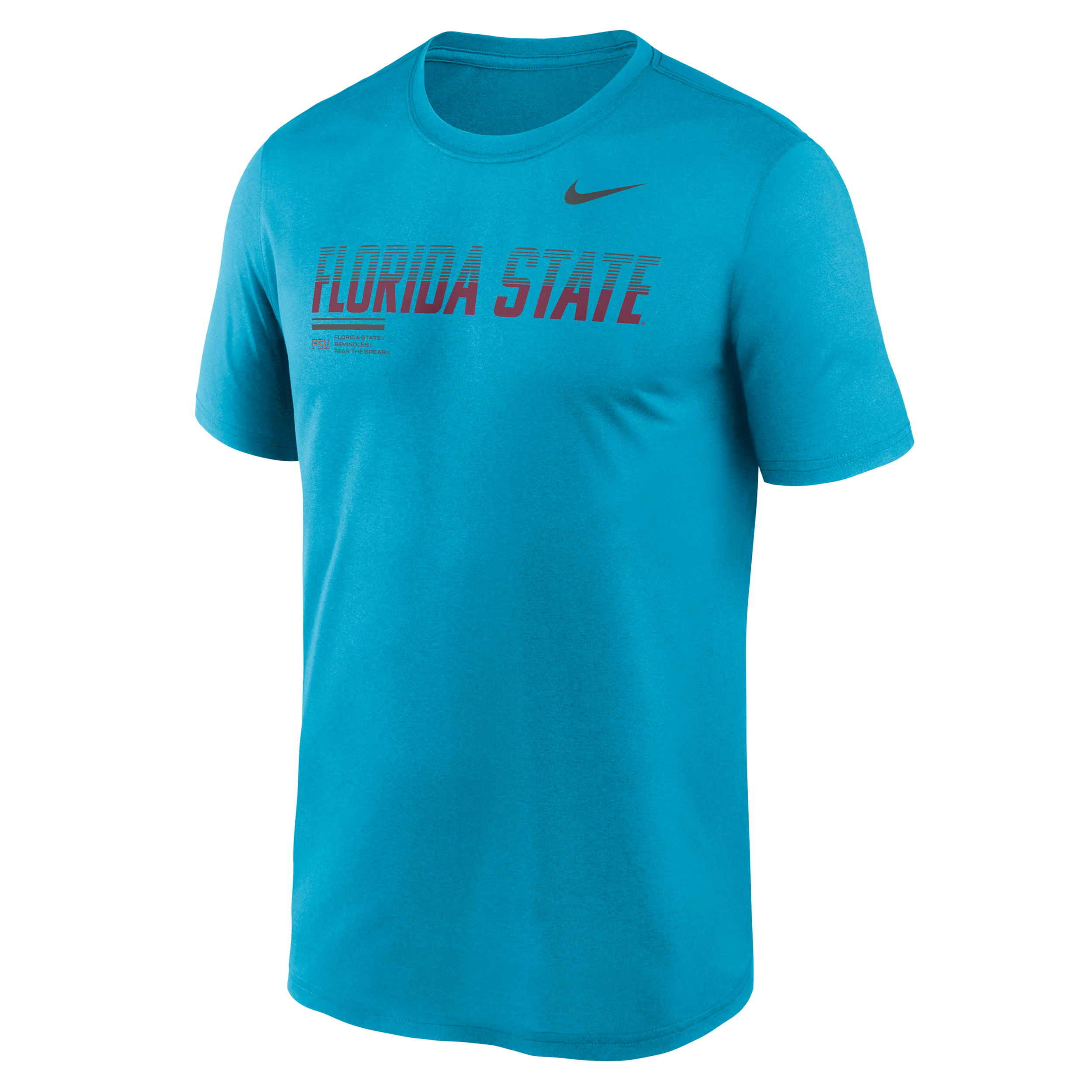 Nike Men's Florida State Seminoles Dark Turquoise Dri-Fit Legend Gradient T-Shirt, XL, Blue