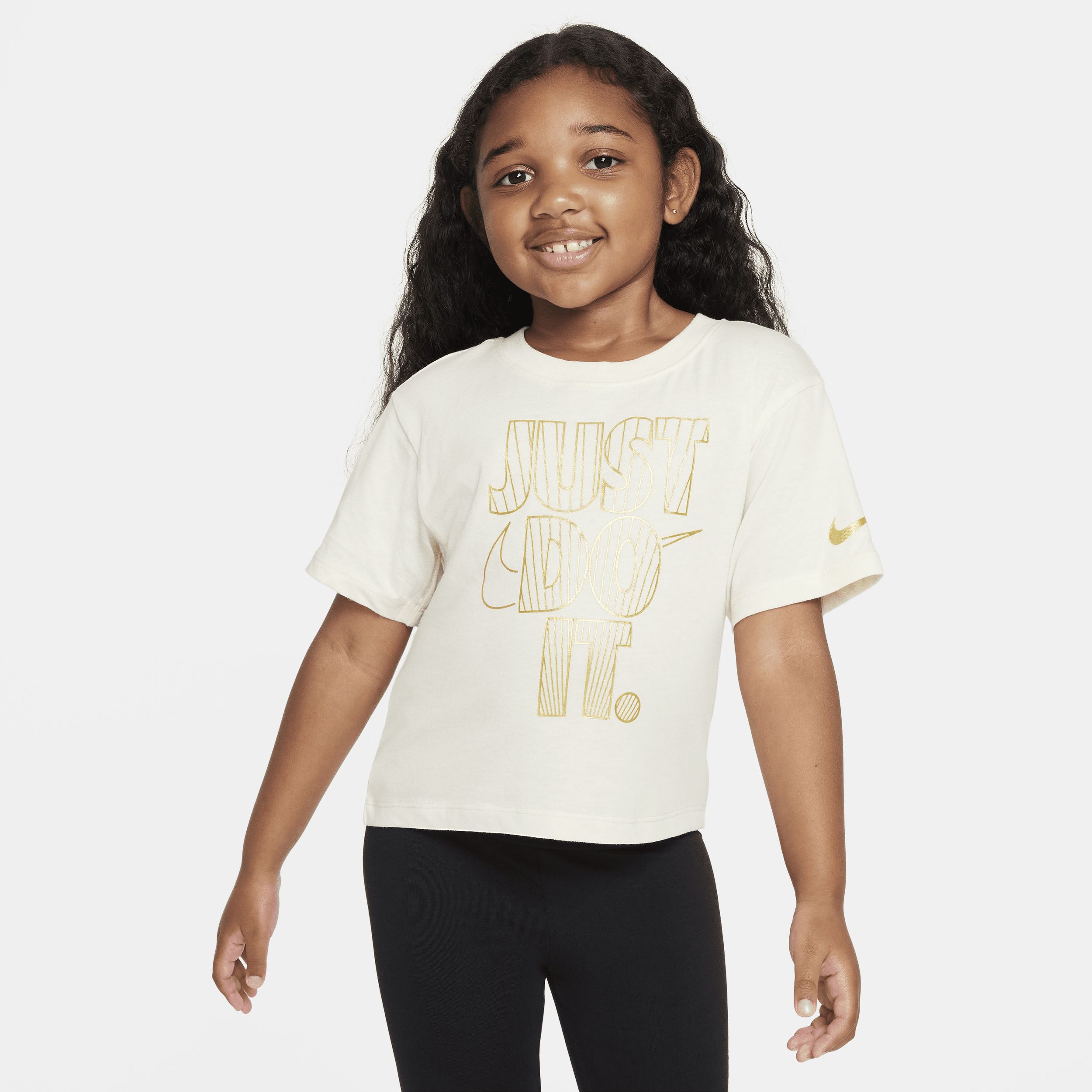 Nike Shine Boxy Tee Little Kids T-shirt In White