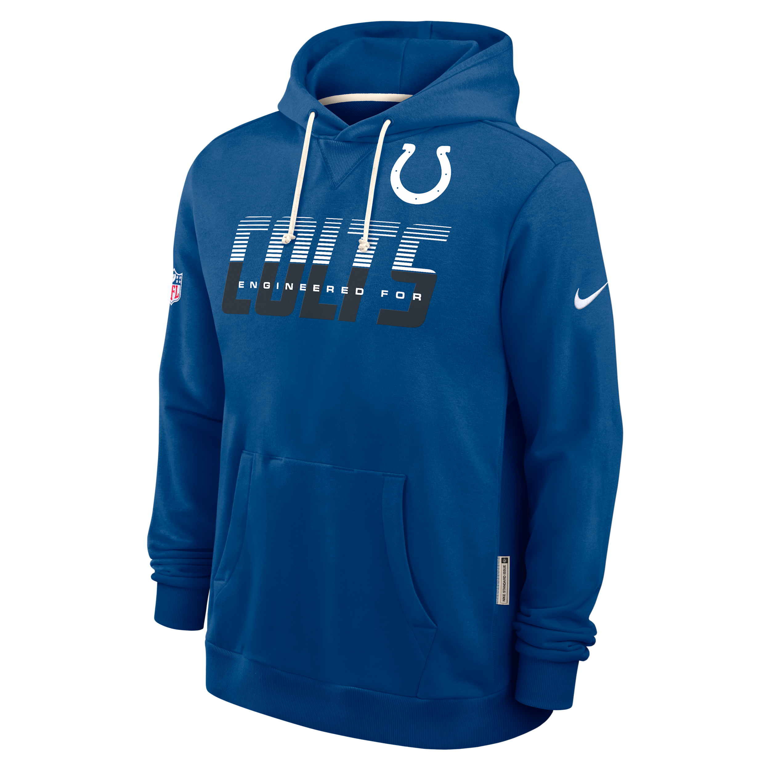 Indianapolis Colts Sideline Standard Issue Nike Men's Dri-FIT NFL Pullover Hoodie in Blue | 03AZ4LB98-SX8