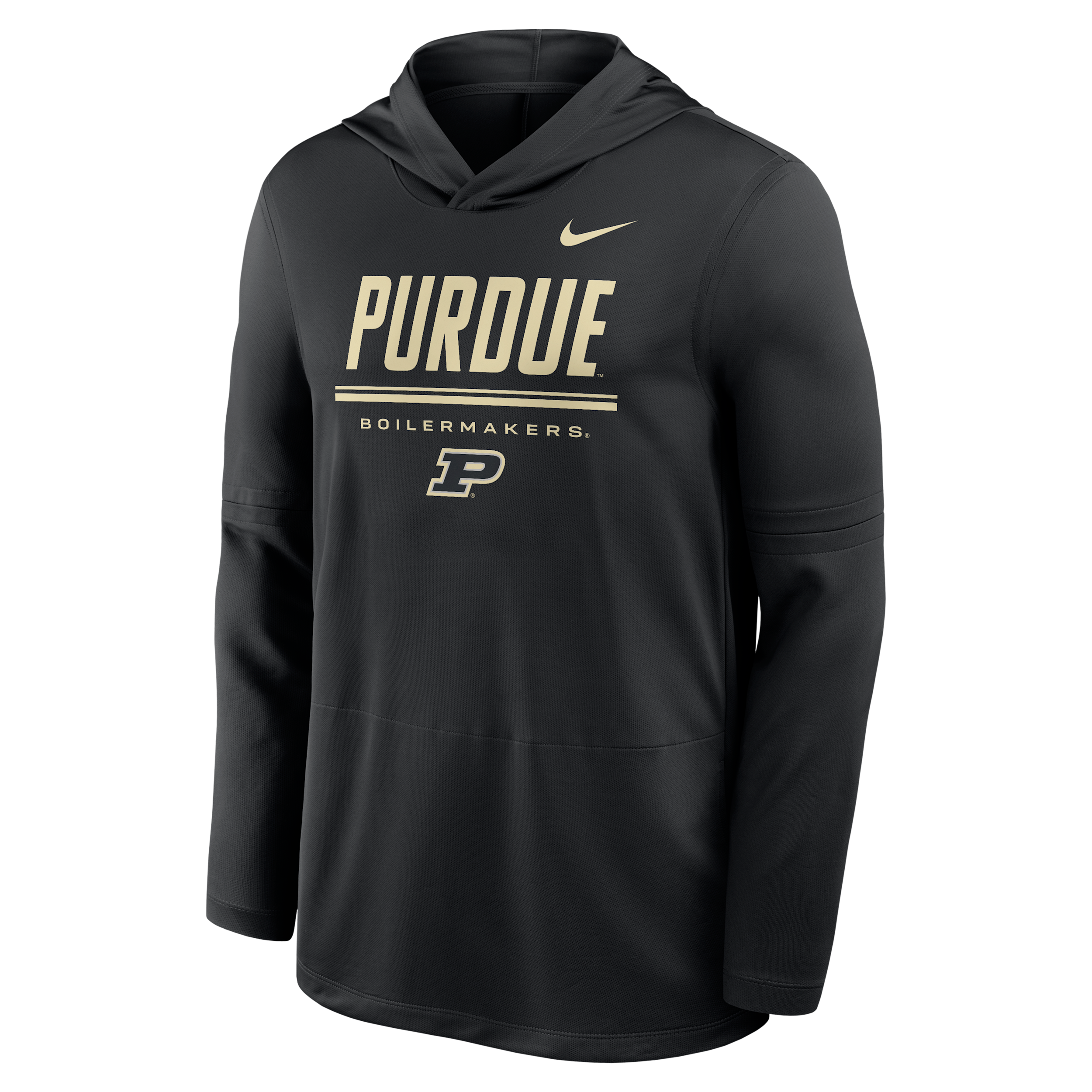Purdue Sideline Nike Men's Dri-FIT College Long-Sleeve Hooded Top in Black | IV7899-010