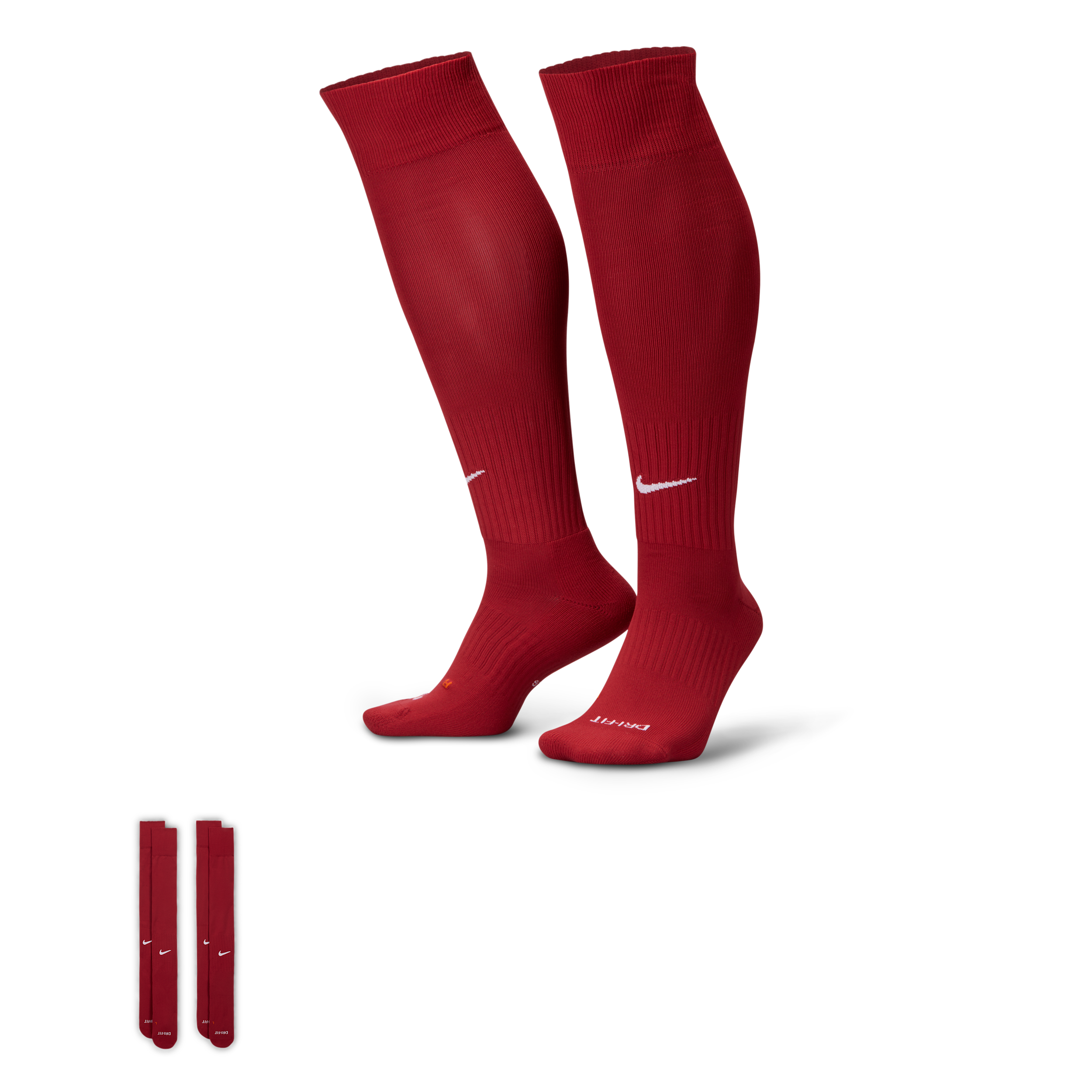 Nike Unisex Baseball/Softball Over-the-Calf Socks (2 Pairs) in Red | DJ9737-613