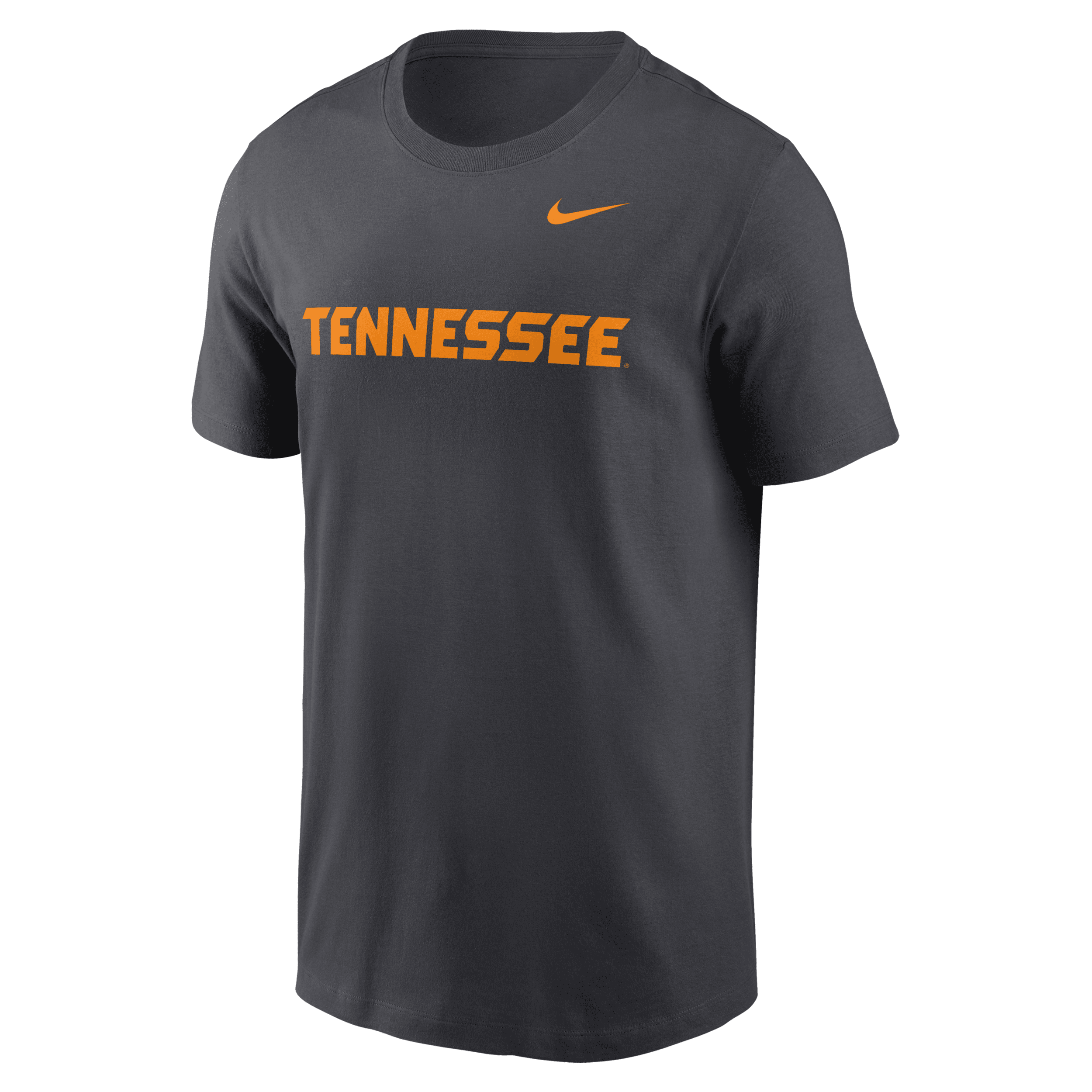 Nike Men's Black Tennessee Volunteers Primetime Evergreen Wordmark T-shirt In Grey