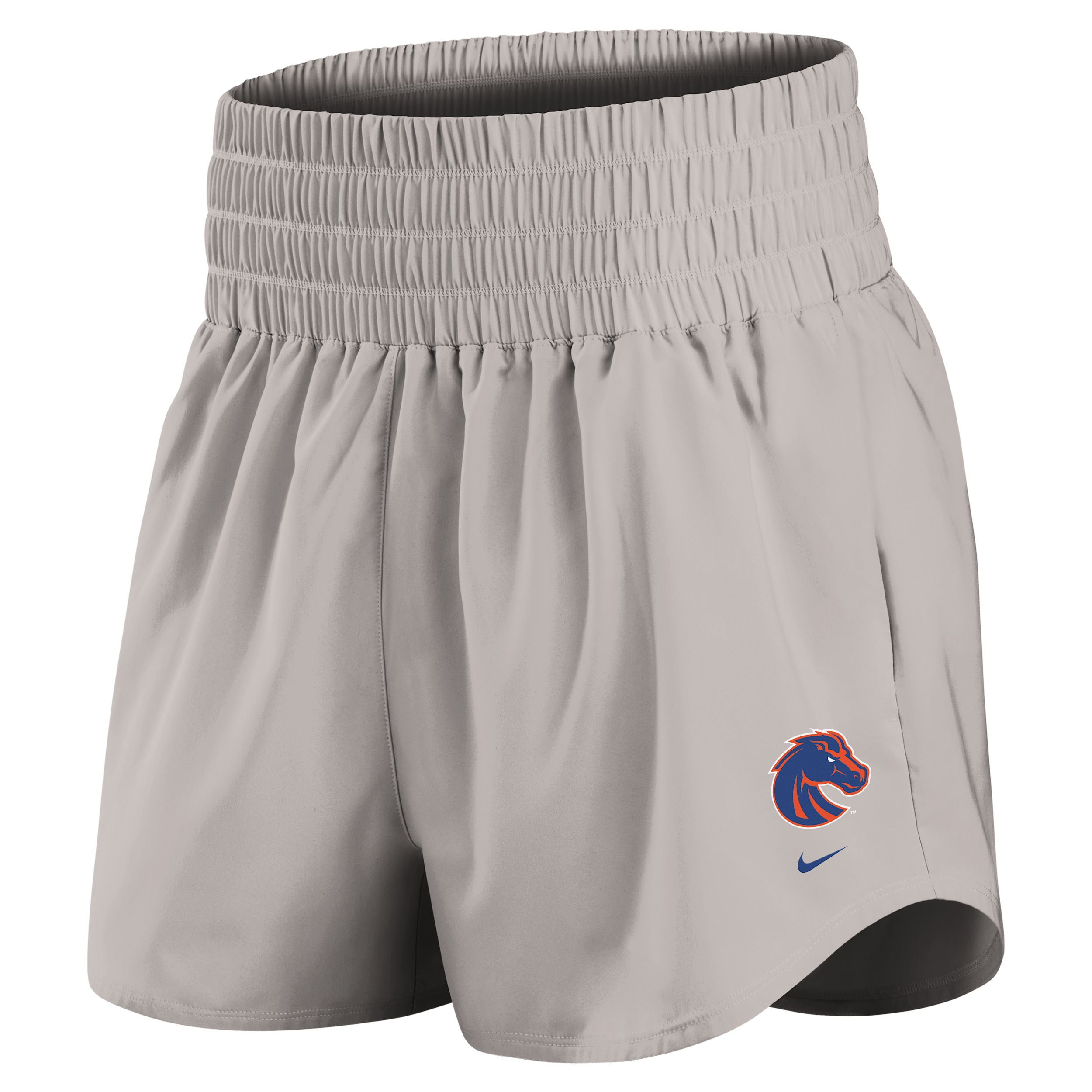 Boise State Primary Logo One Nike Women's Dri-FIT College Shorts in Grey | IM0040-014