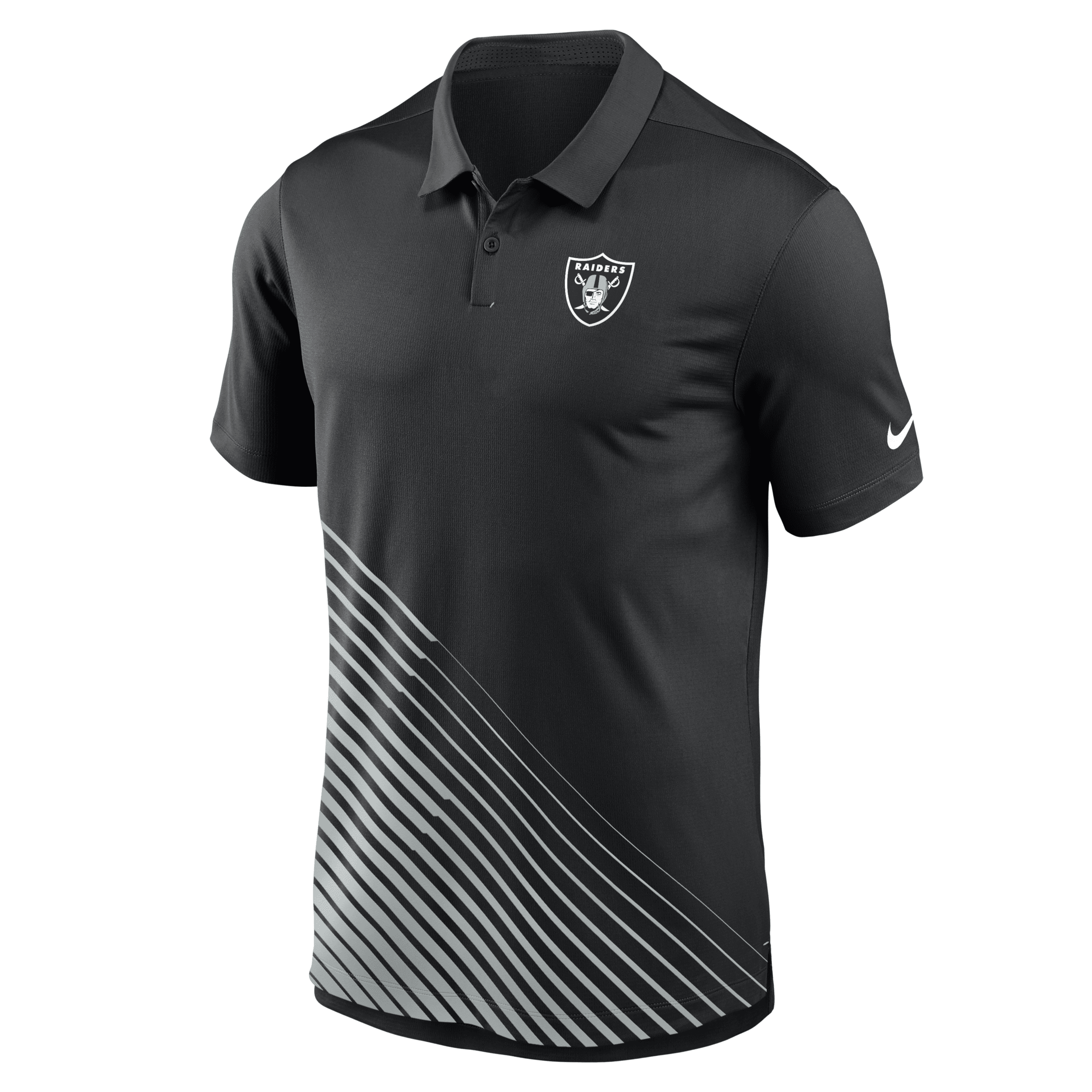 Shop Nike Men's Dri-fit Yard Line (nfl Las Vegas Raiders) Polo In Black