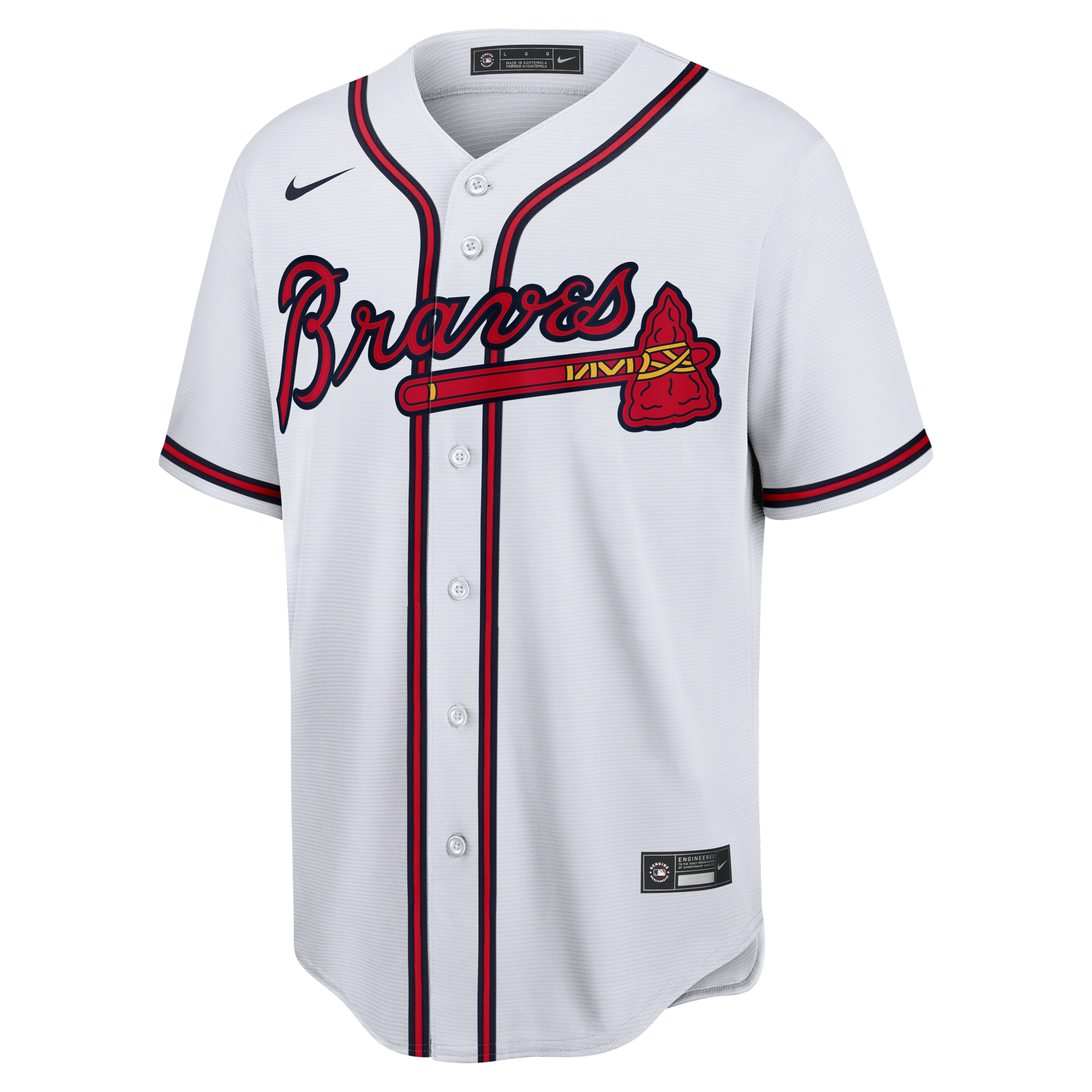 Nike Men's MLB Atlanta Braves (Ronald Acuña Jr.) Replica Baseball Jersey in White | T770XVH-AA2