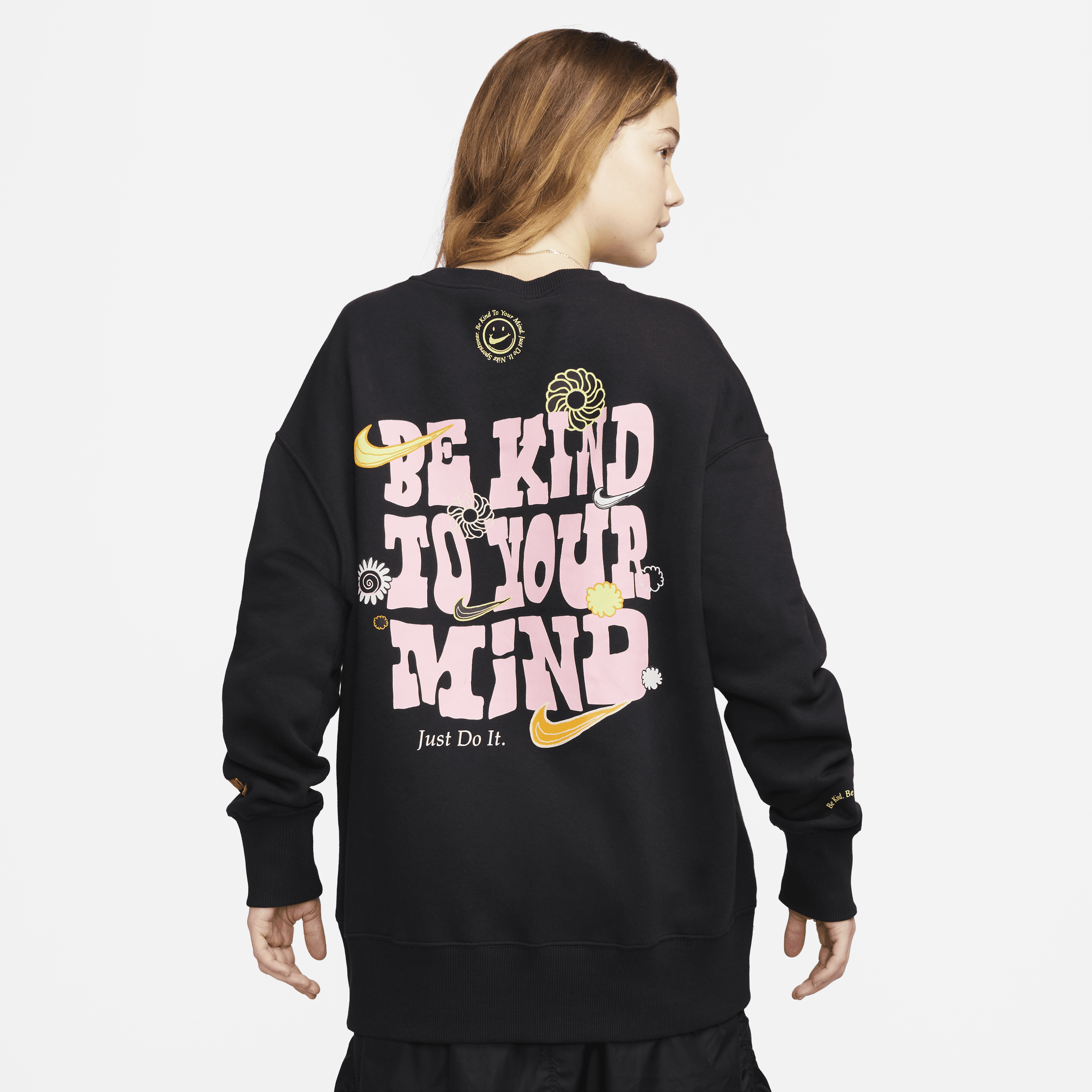 Nike Women's  Sportswear Phoenix Fleece Oversized Sweatshirt In Black