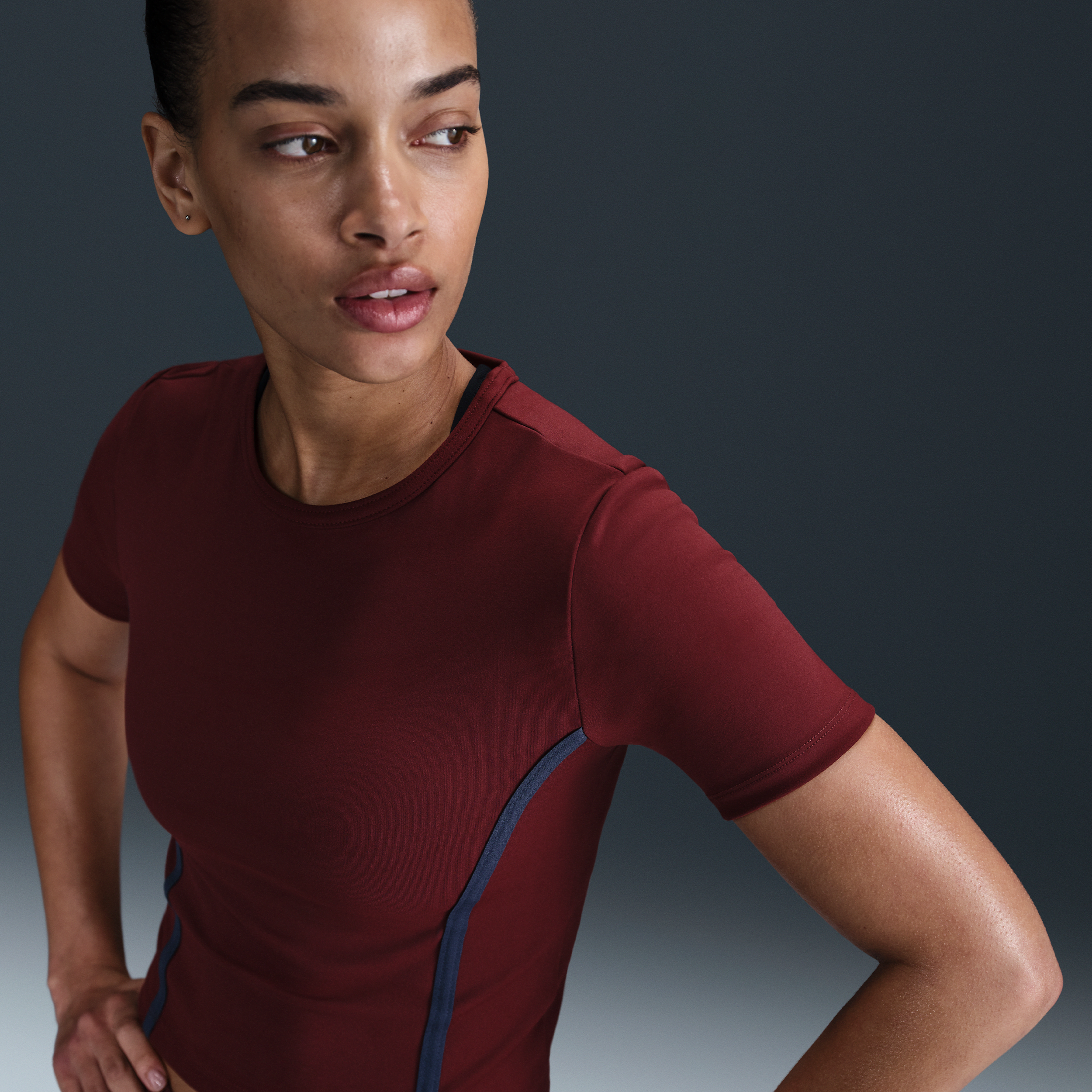 Nike Women's One Fitted Dri-fit Short-sleeve Top In Red