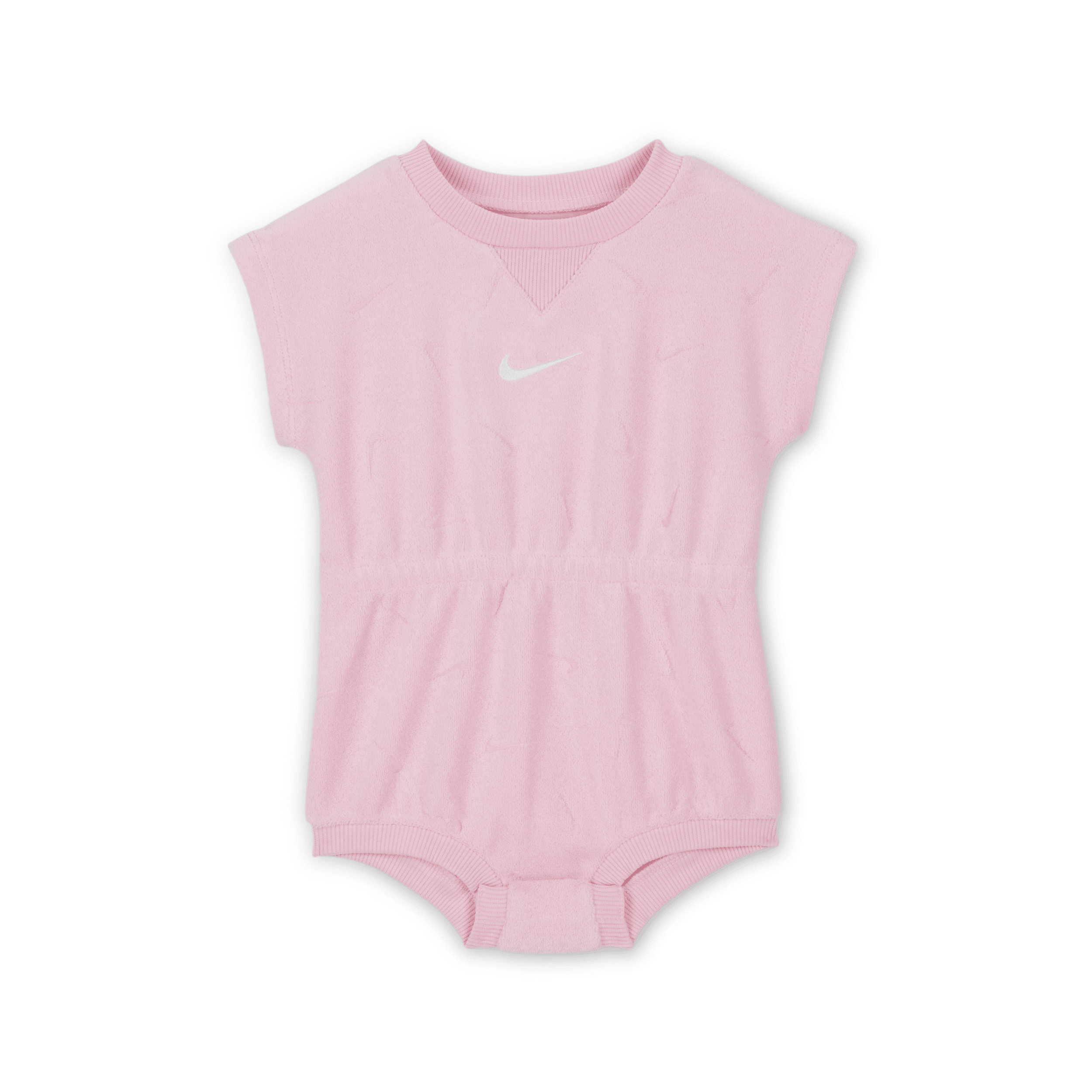 Nike Essentials Baby (0-9m) Jacquard Towel Terry Romper In Pink