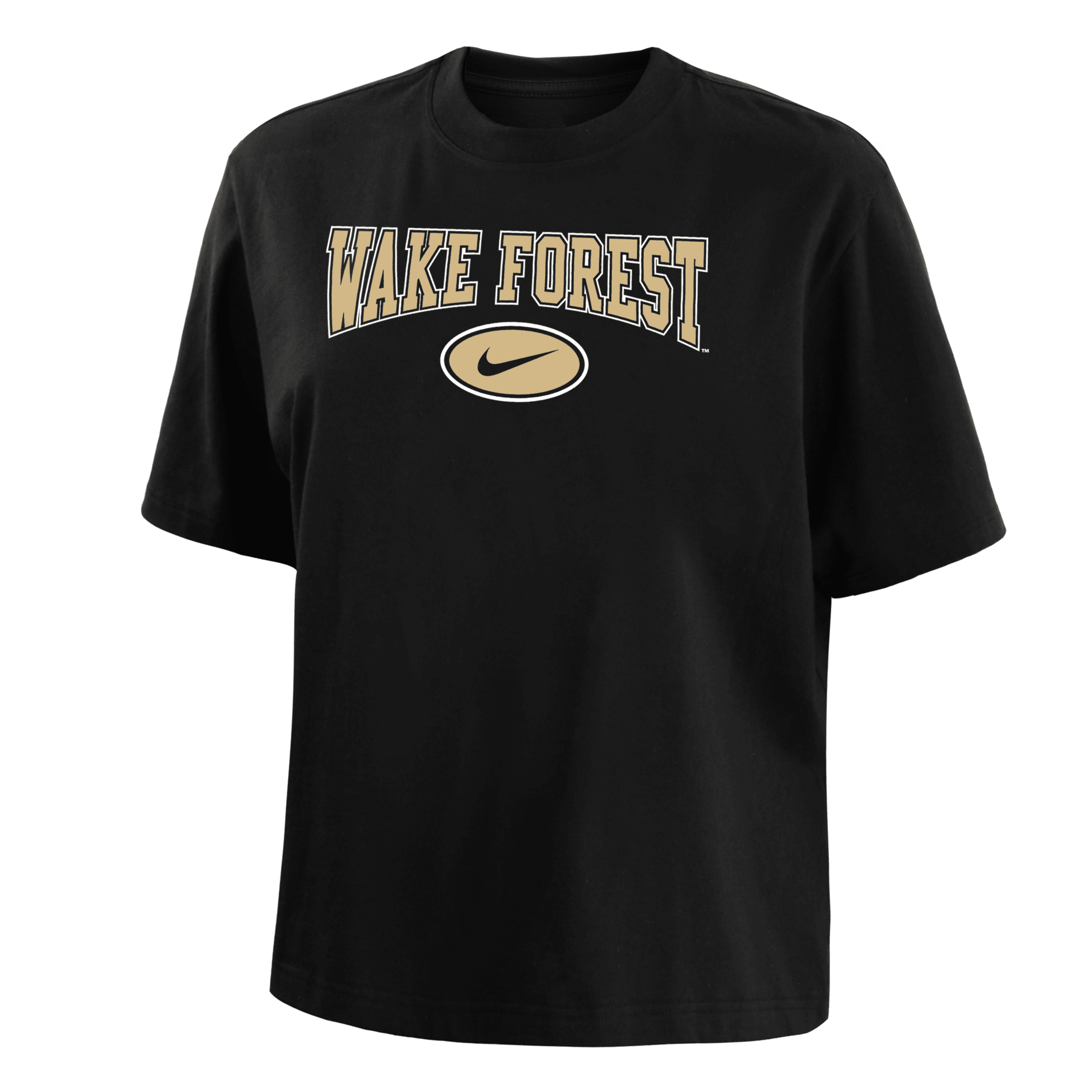 Nike Wake Forest  Women's College Boxy T-shirt In Black