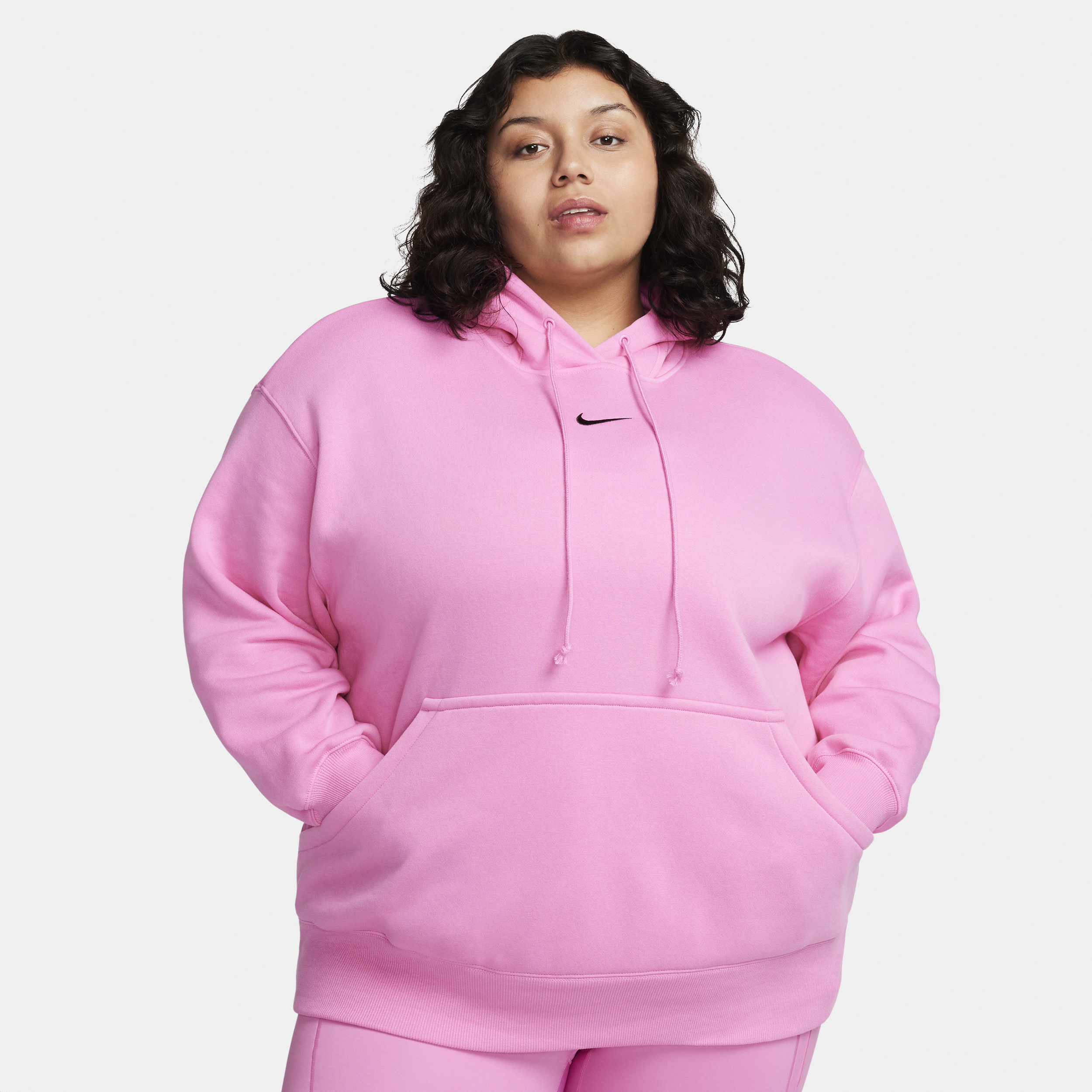 Nike Women's Sportswear Phoenix Fleece Oversized Pullover Hoodie (plus  Size) In Orange