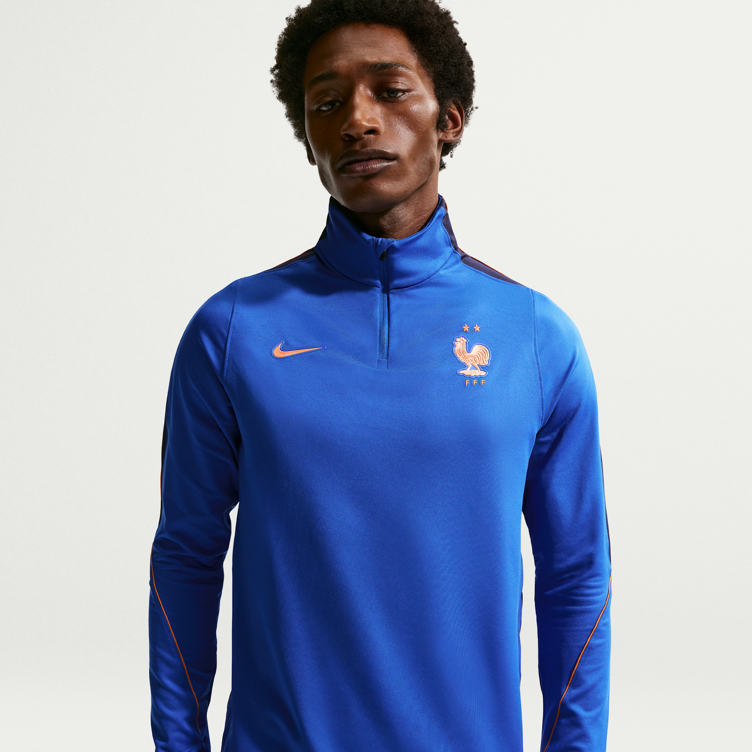 Nike Men's Blue France National Team 2026 Strike Dri-fit Quarter-Zip Drill Top - Blue