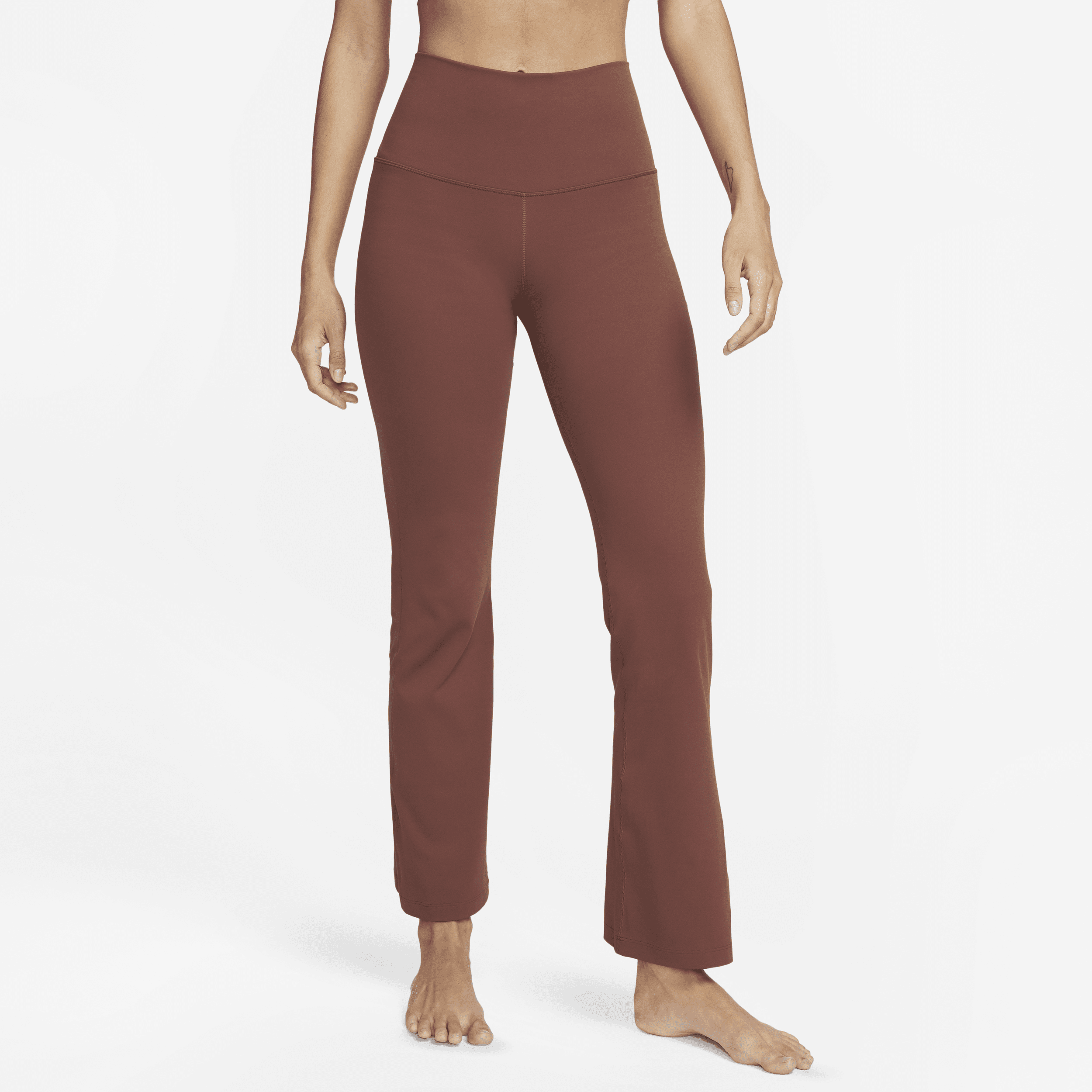 Shop Nike Women's  Yoga Dri-fit Luxe Flared Pants In Brown