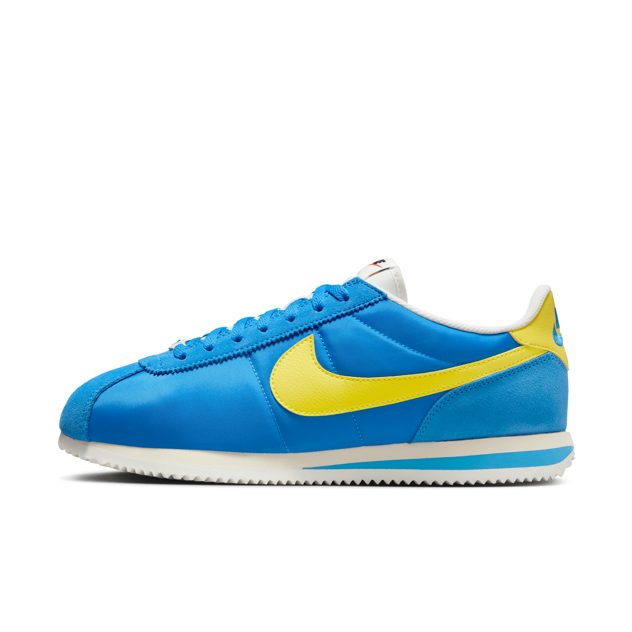 Nike Cortez Suede And Leather-trimmed Shell Sneakers In Blue
