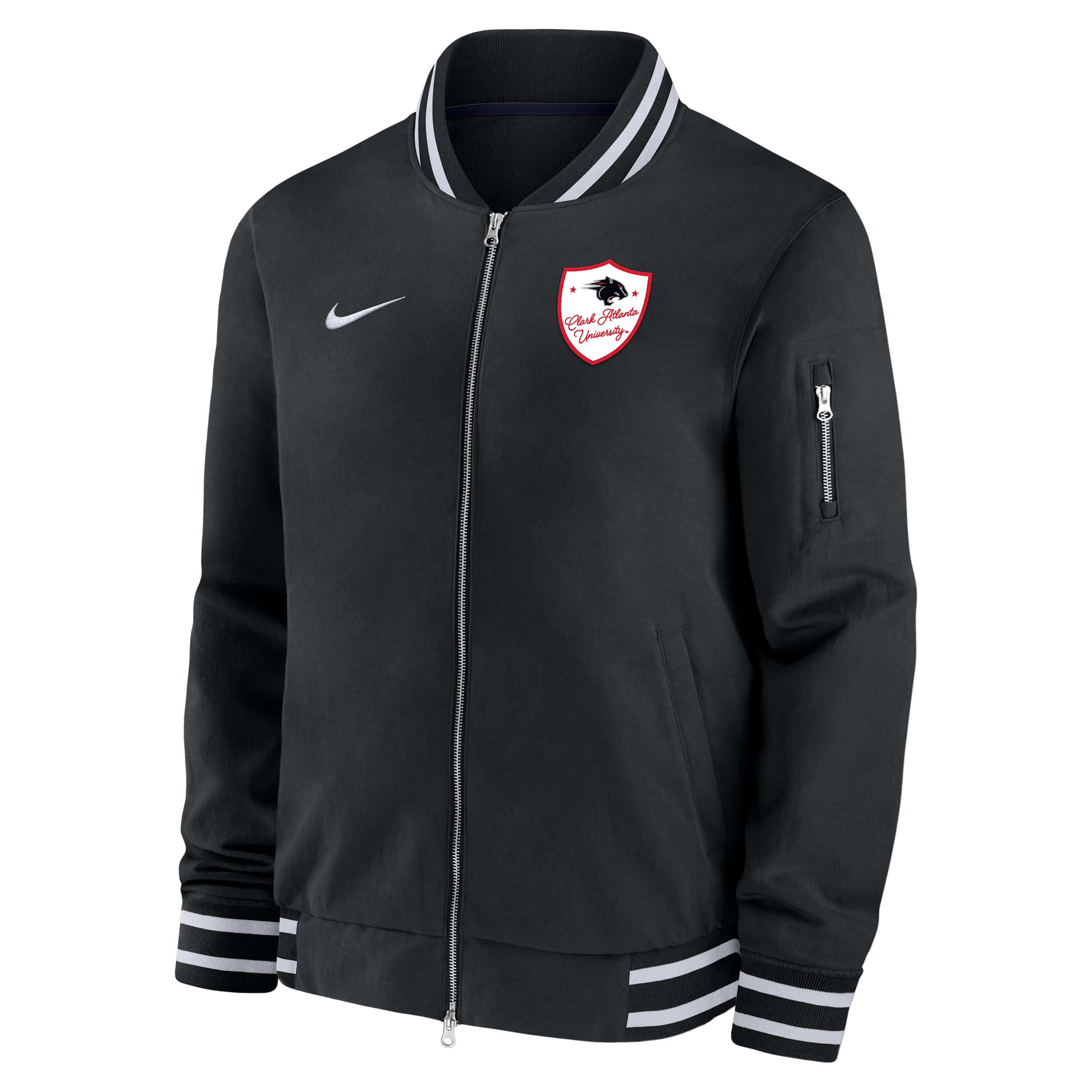 Nike Men's College (Clark Atlanta University) Bomber Jacket in Black | M62424CLAU25-BLK