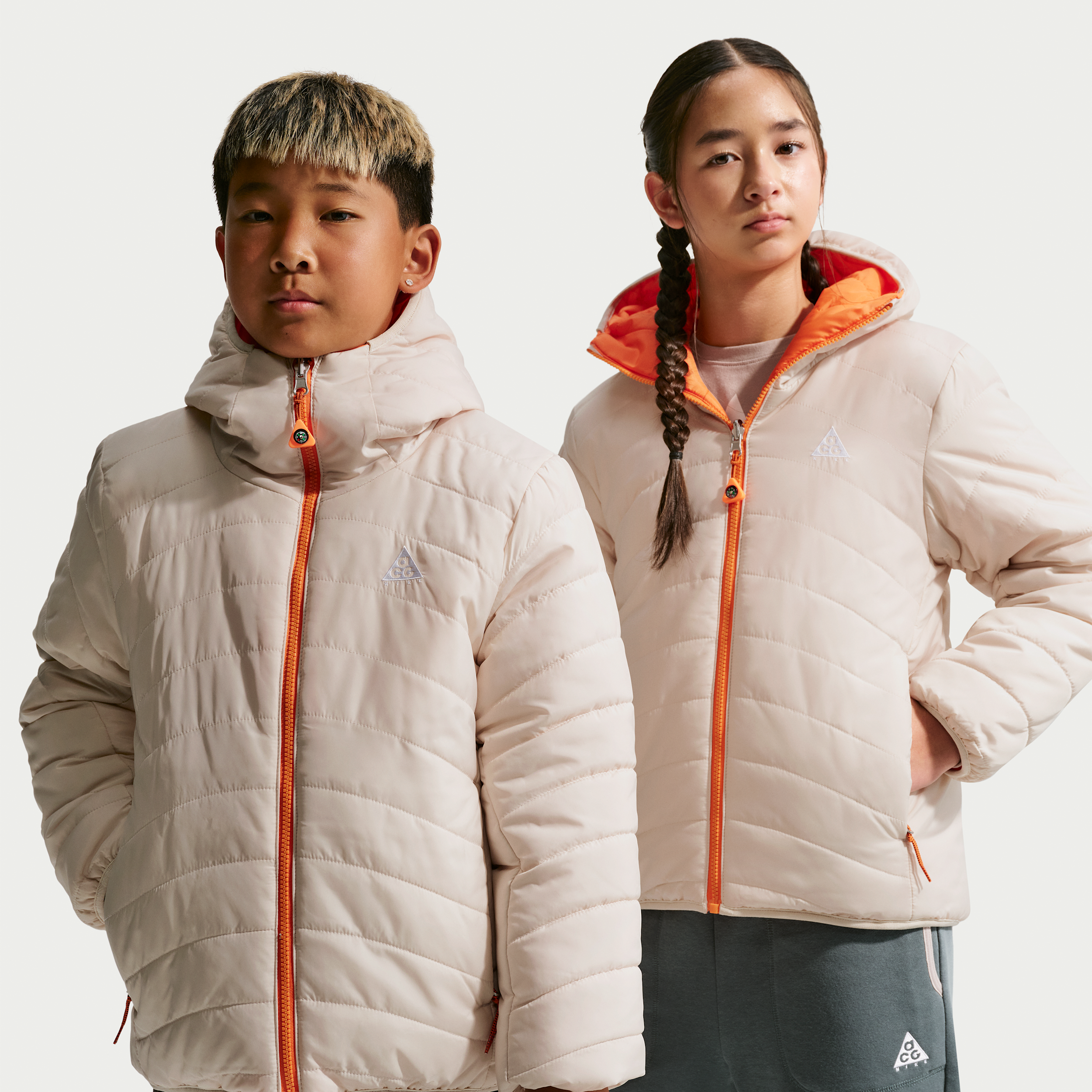 Nike Acg Big Kids' Reversible Jacket In Neutral