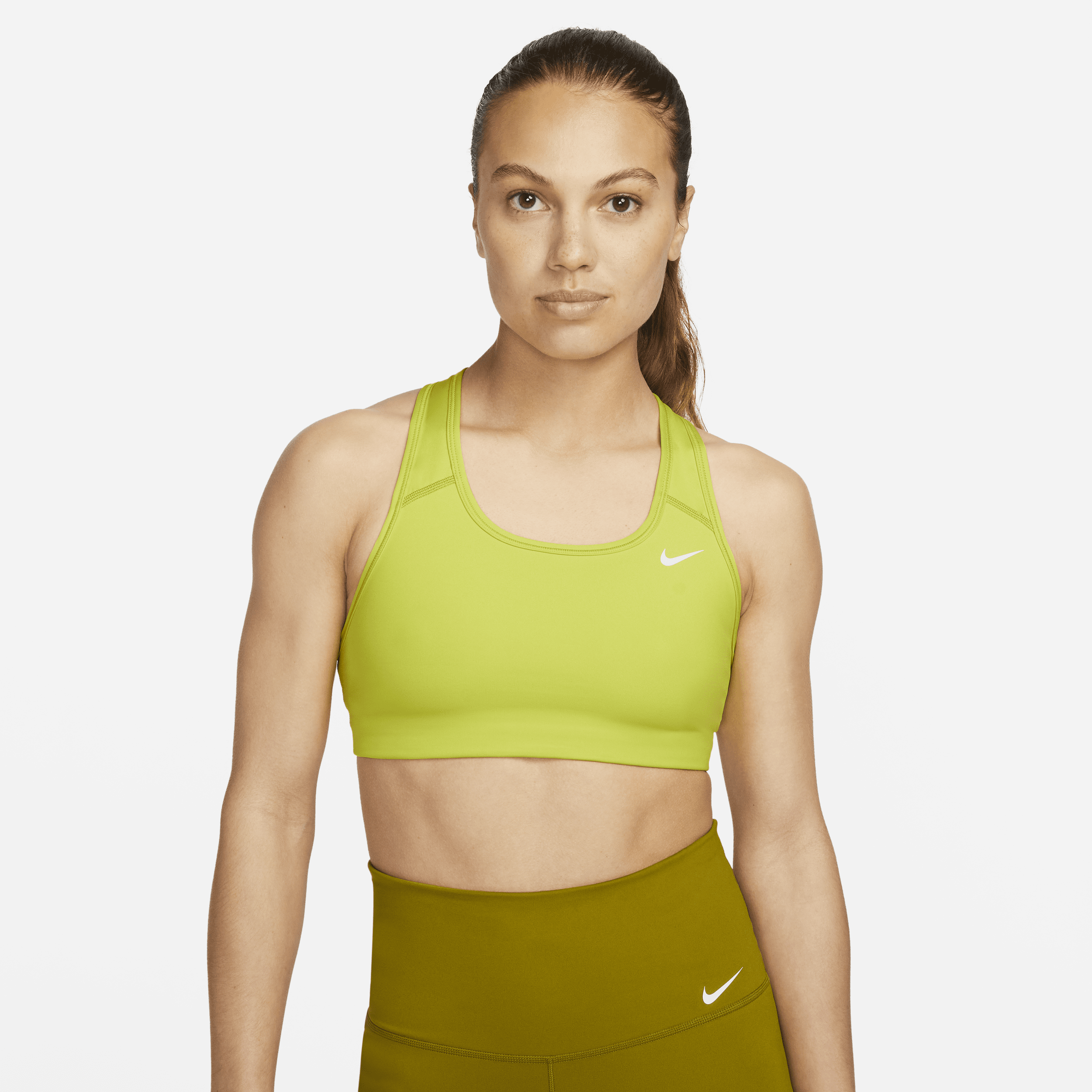 Nike Women's Swoosh Medium-support Non-padded Sports Bra In Green