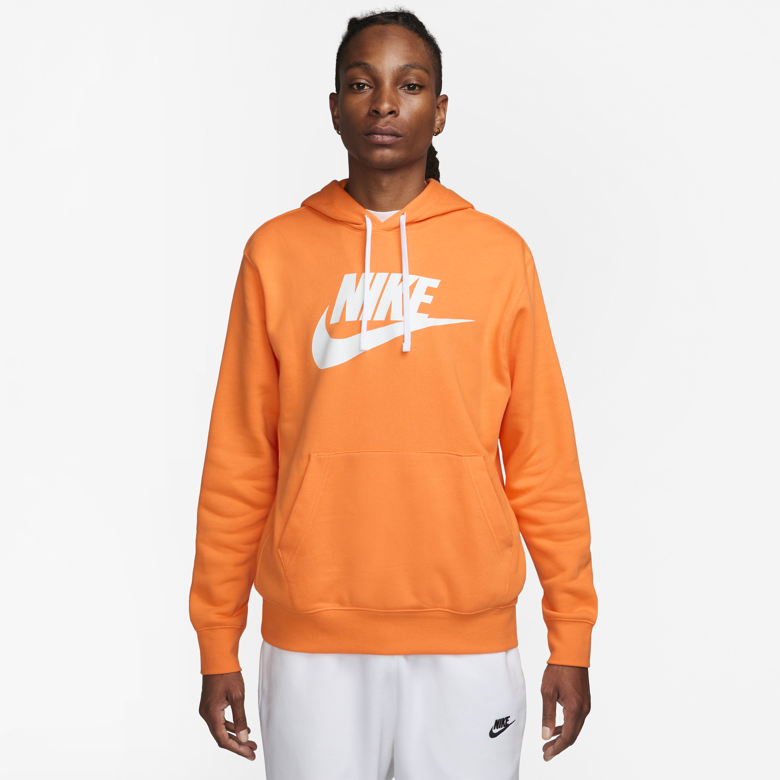 Nike Men's  Sportswear Club Fleece Graphic Pullover Hoodie In Orange