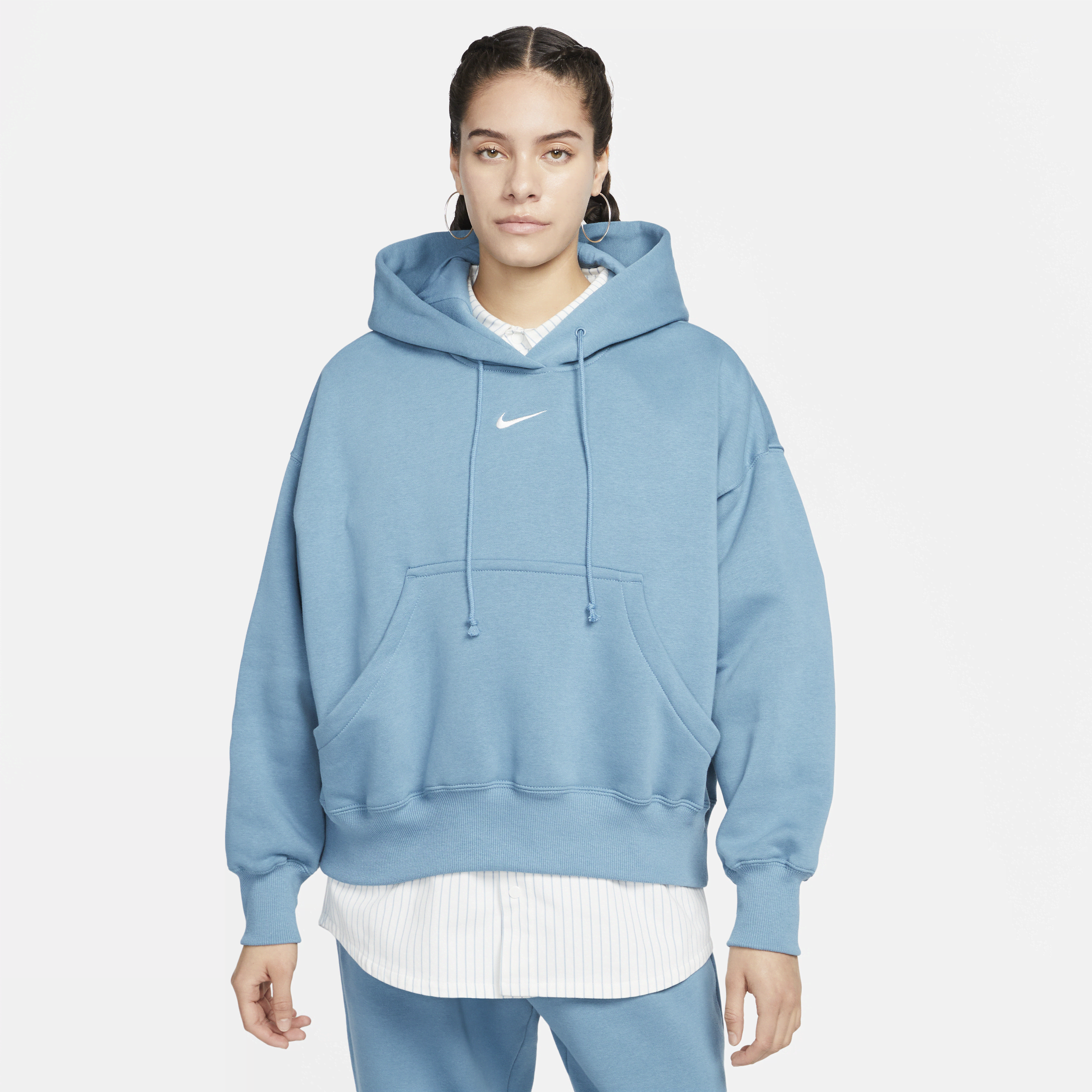 Nike Women's  Sportswear Phoenix Fleece Over-oversized Pullover Hoodie In Blue