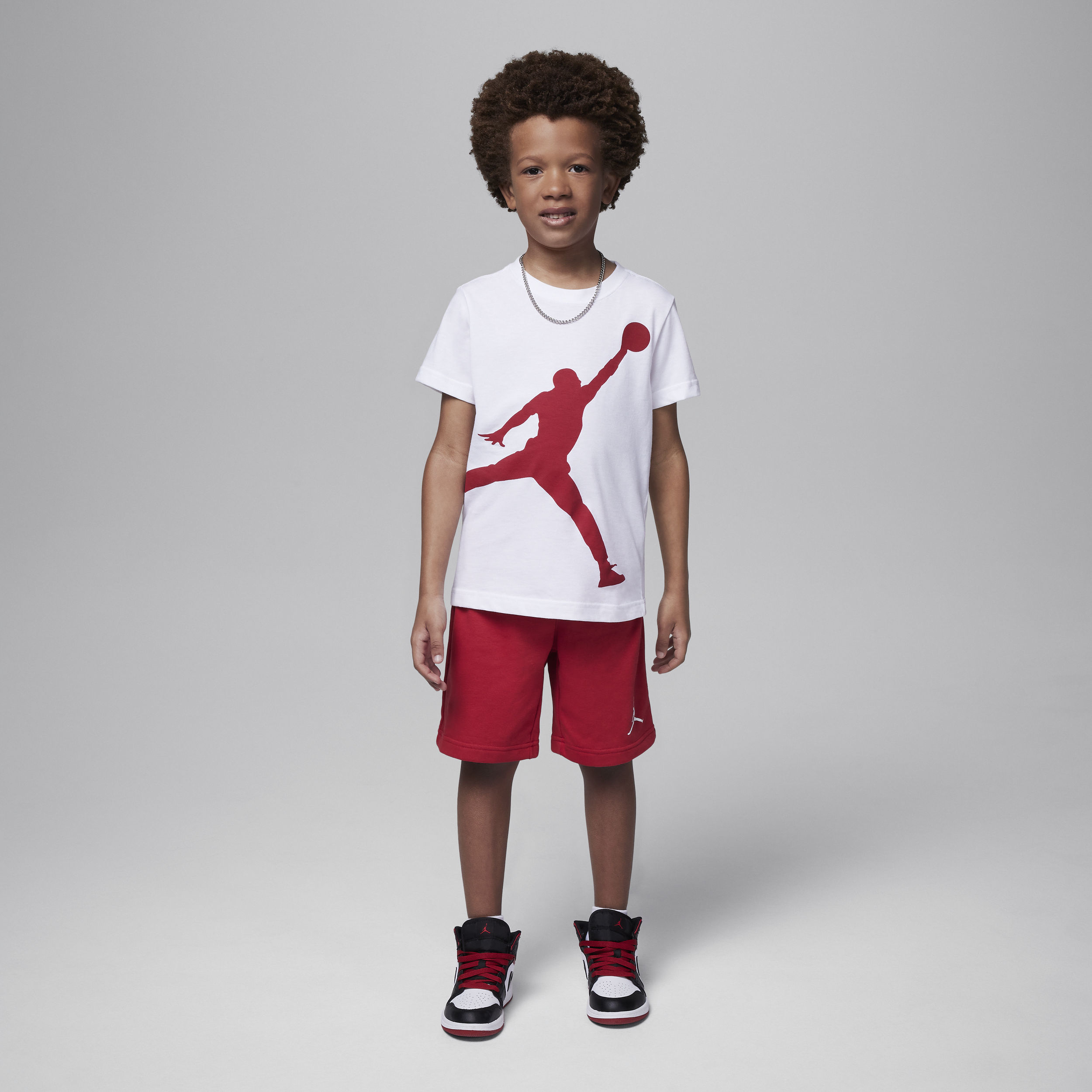 Shop Jordan Little Kids' Jumbo Jumpman Shorts Set In Red