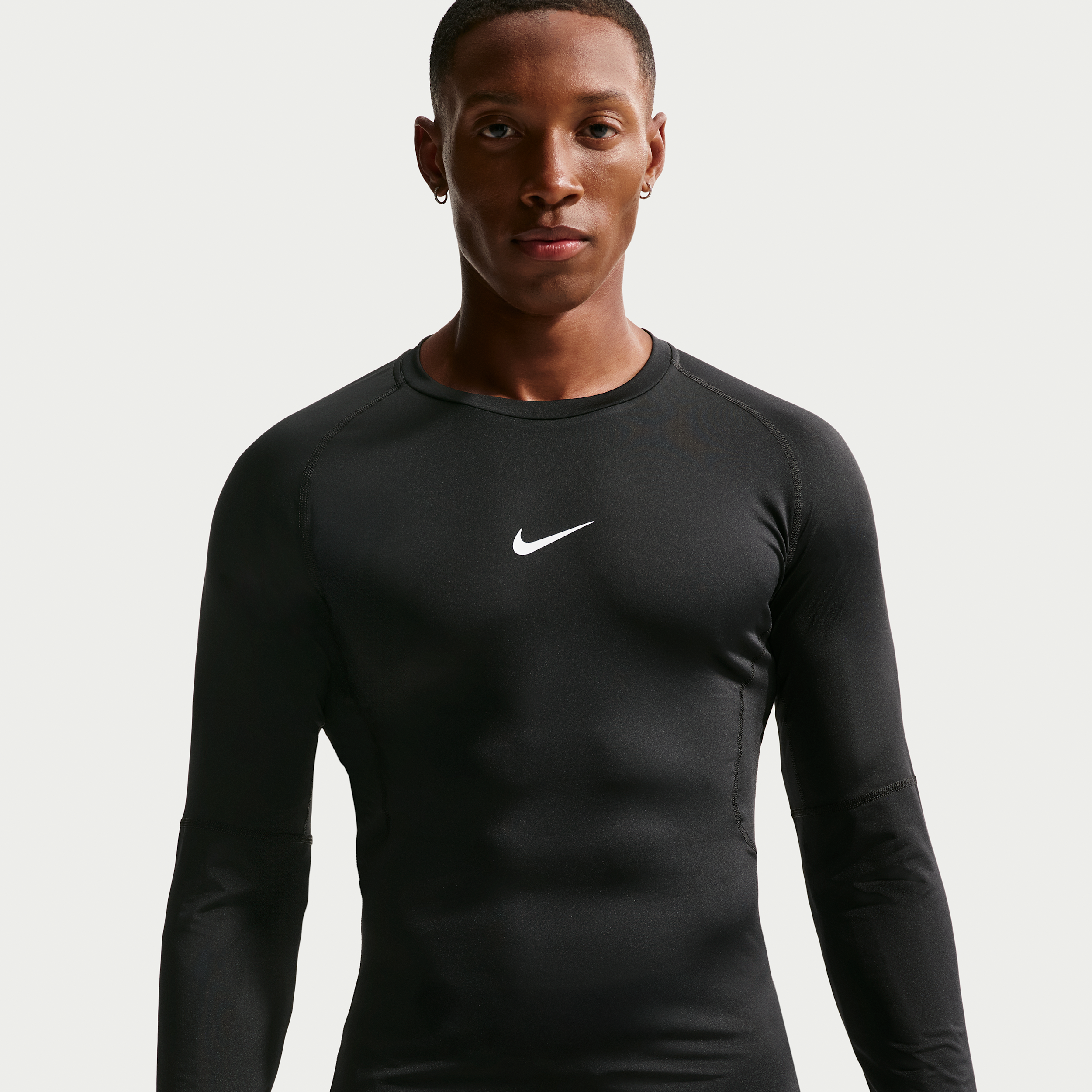 Men's Nike Pro Dri-FIT Tight Long-Sleeve Fitness Top in Black | FB7919-010