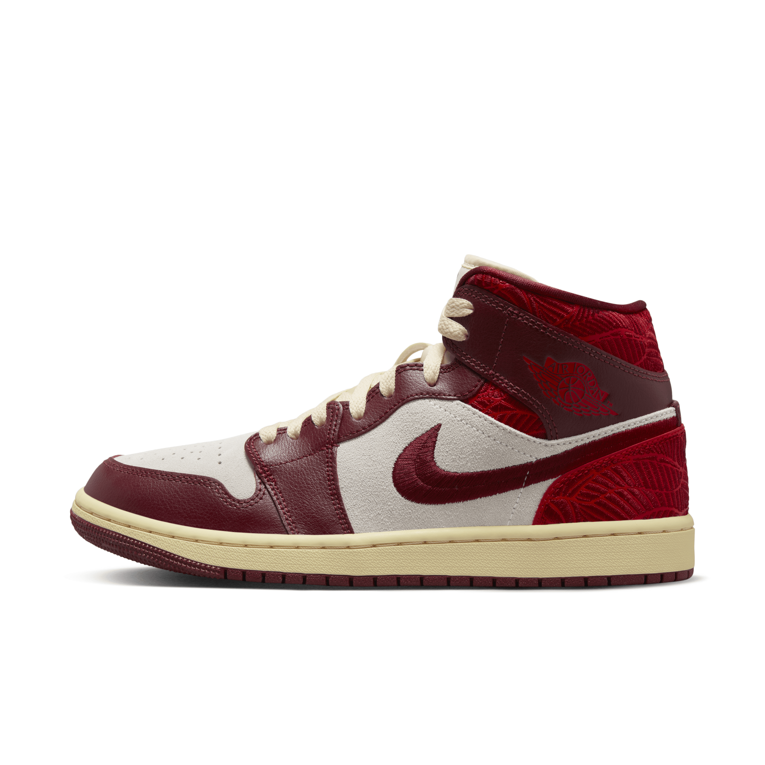 Jordan Air  1 Mid Se Basketball Sneaker In Red