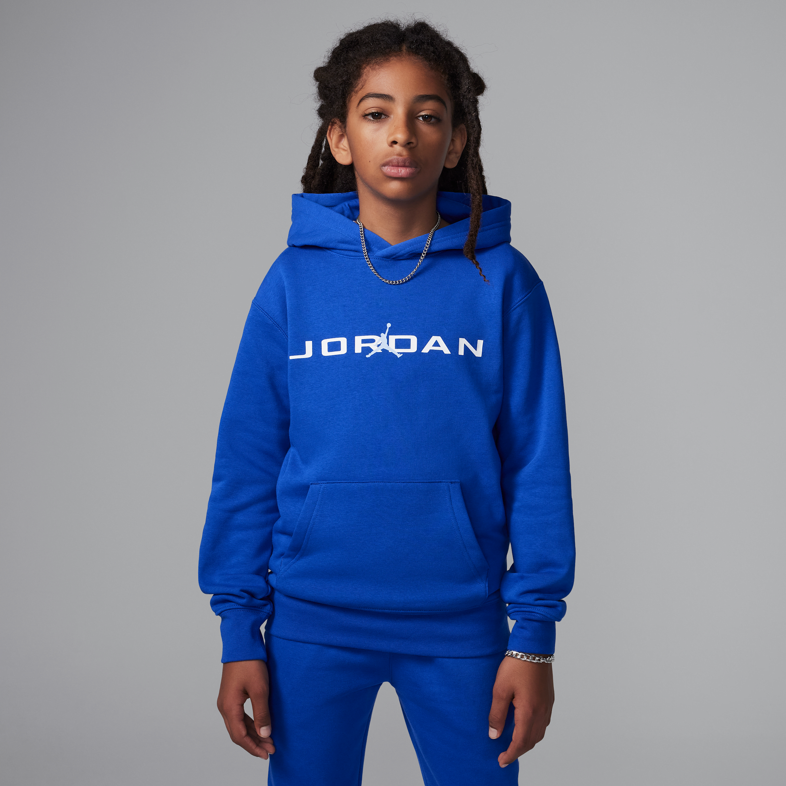 JORDAN BIG KIDS' BASELINE PULLOVER HOODIE