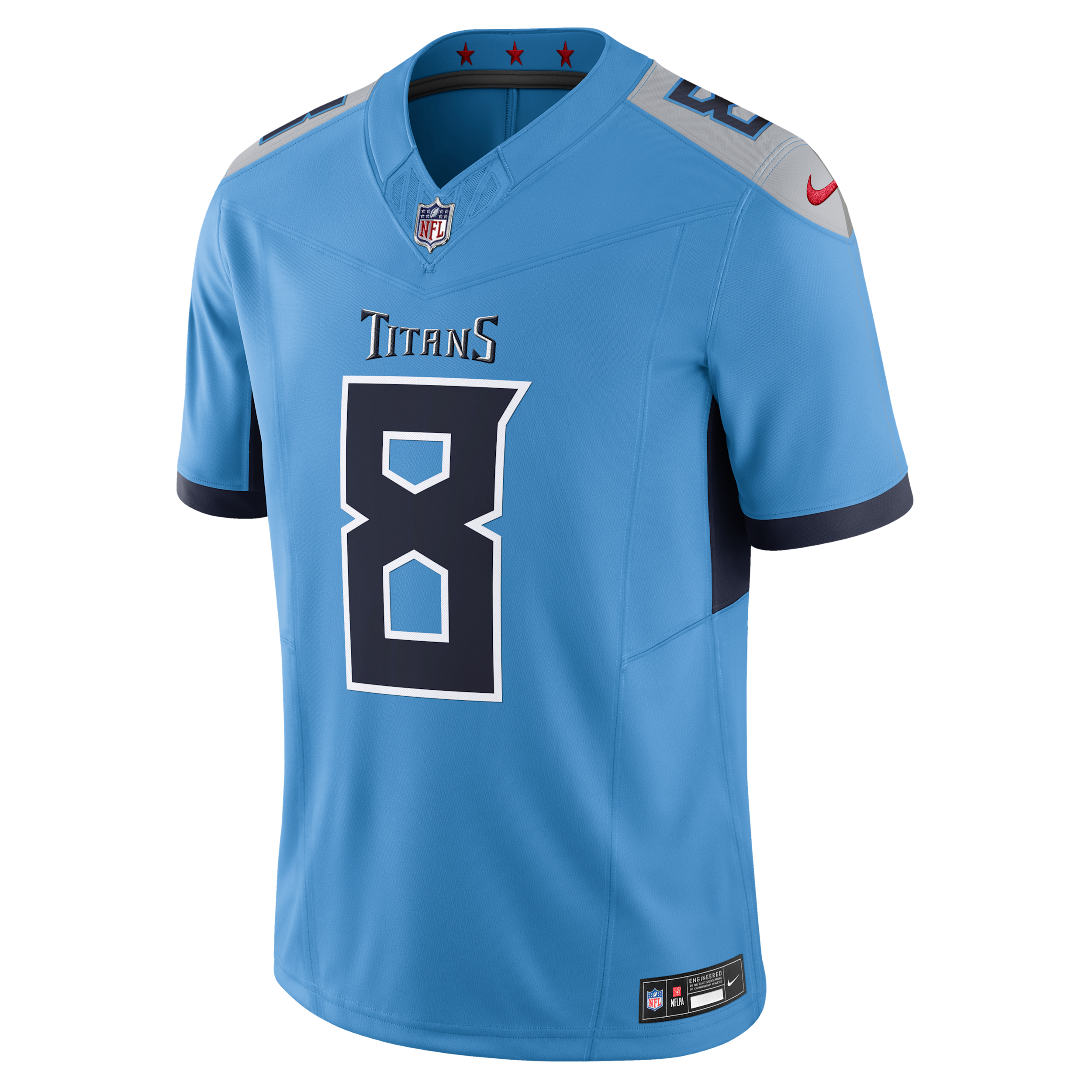 Nike Men's Will Levis Light Blue Tennessee Titans Alternate Vapor F.u.s.e. Limited Jersey - Light Blue