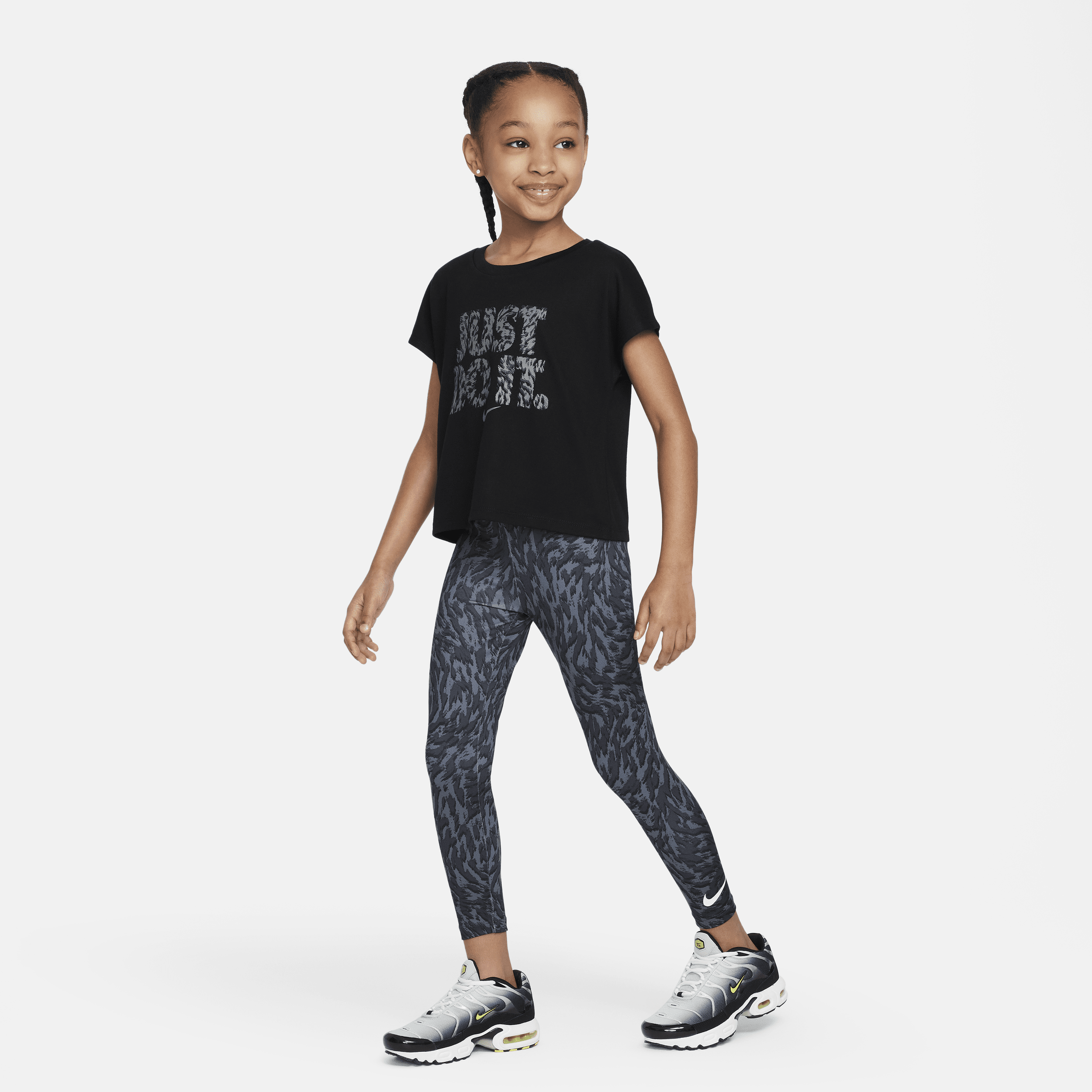 Nike Dri-fit Little Kids' 2-piece Leggings Set In Grey