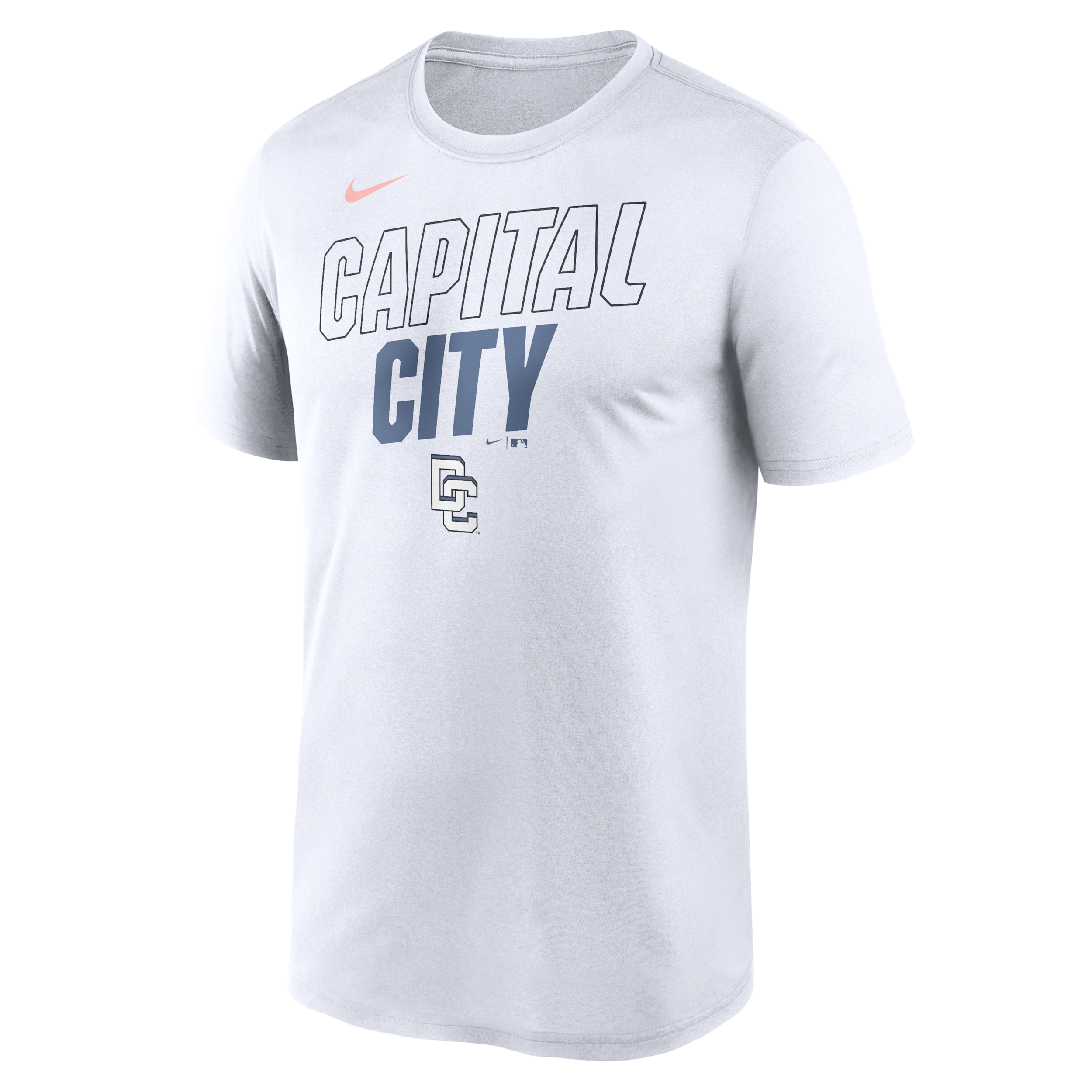 Washington Nationals City Connect Team Phrase Script Nike Men's Dri-FIT MLB T-Shirt in White | NKGK10AWTL-TG9
