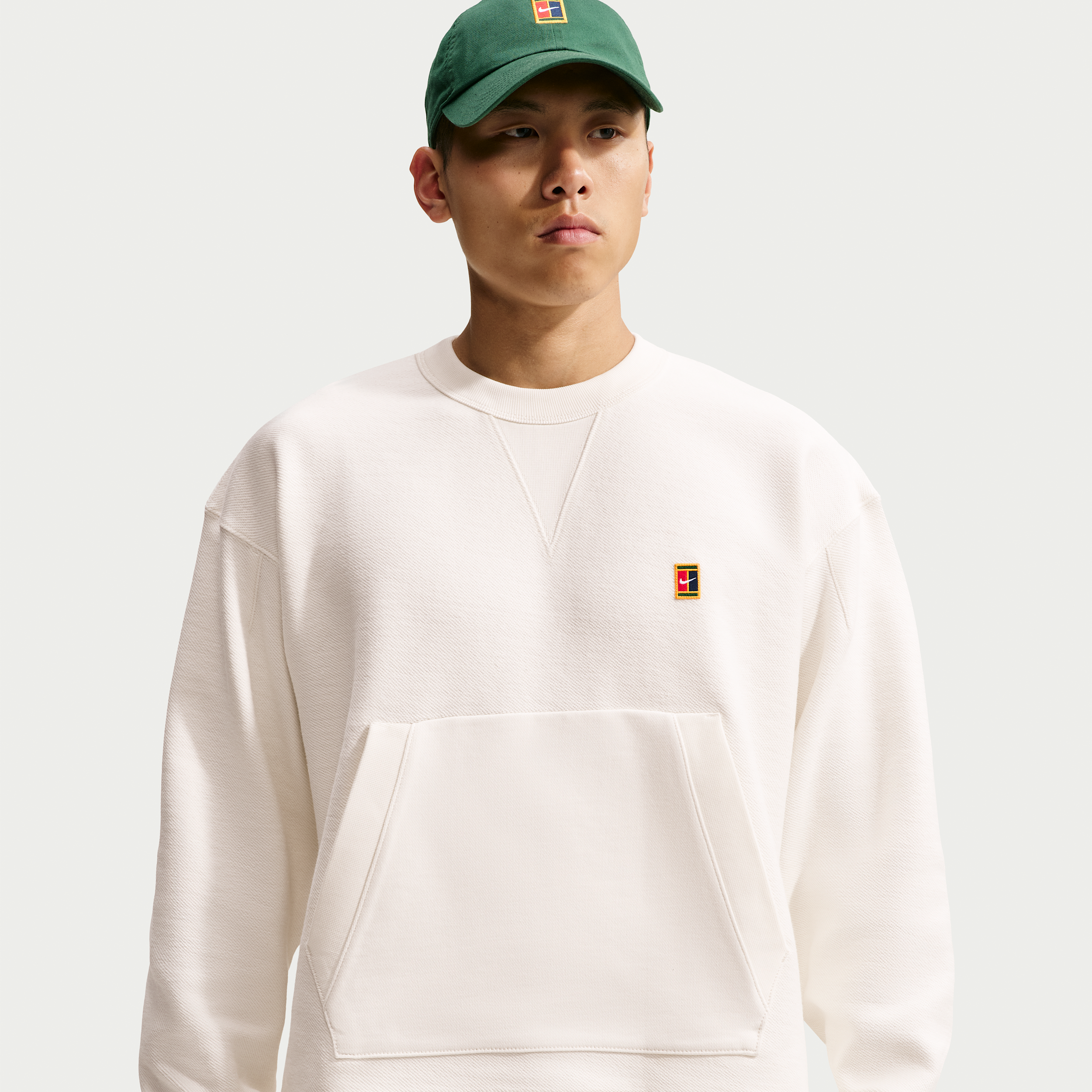 Nike Men's Club Rules French Terry Crew-Neck Sweatshirt in White | IR0981-133