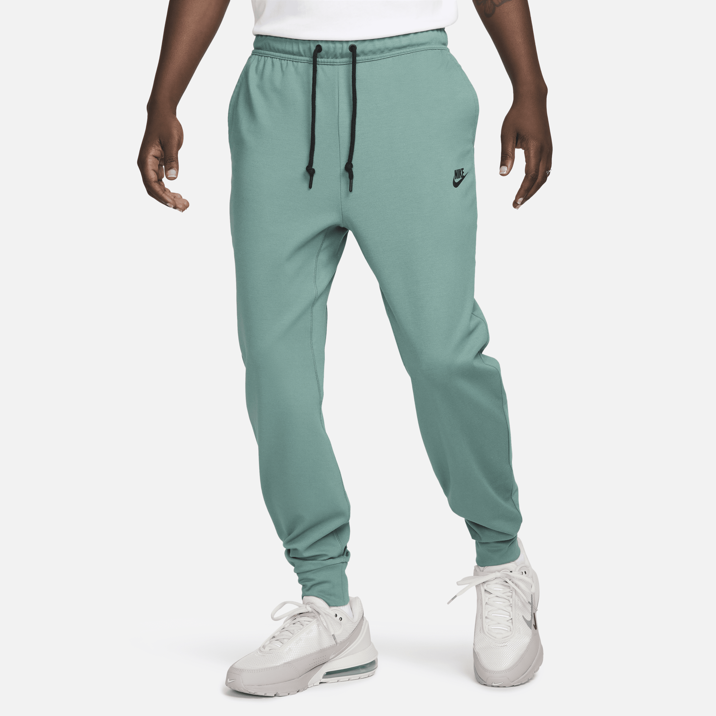 Shop Nike Men's  Sportswear Tech Knit Lightweight Jogger Pants In Green