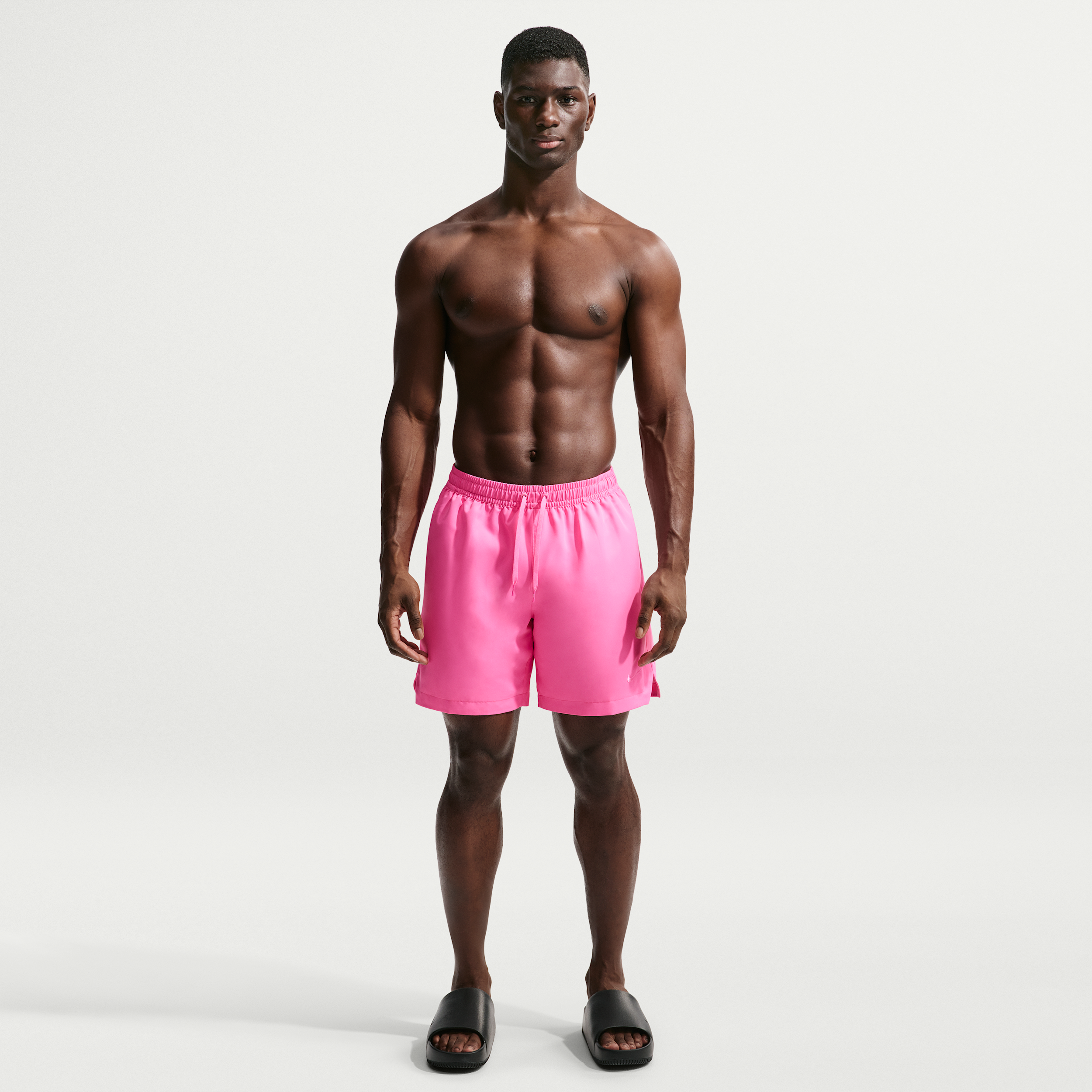 Nike Men's Swim Fadeaway Essential 7" Fully Lined Volley Short in Pink | NESSG494-663