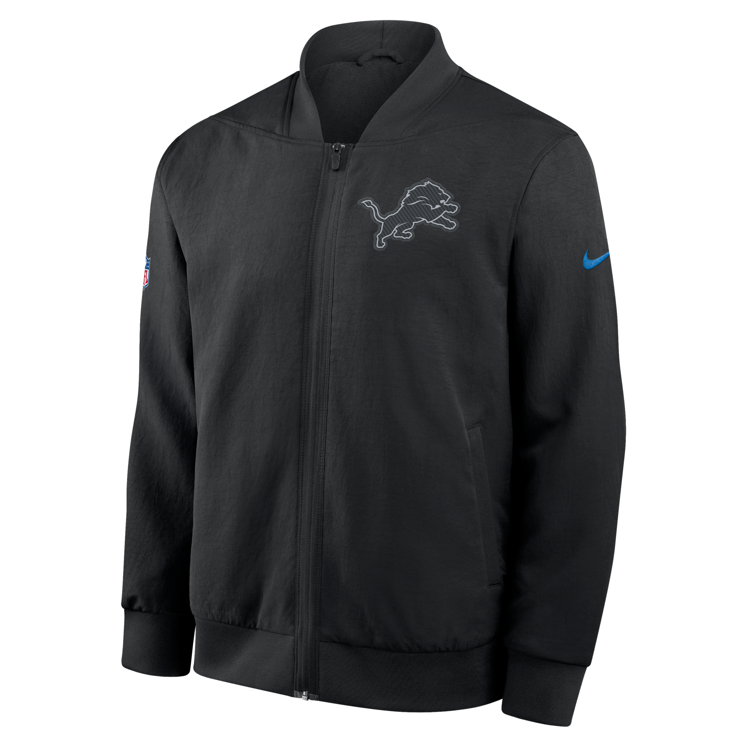 Detroit Lions Rivalries Collection Sideline Nike Men's NFL Full-Zip Bomber Jacket in Black | 03AU00A9J-LGT