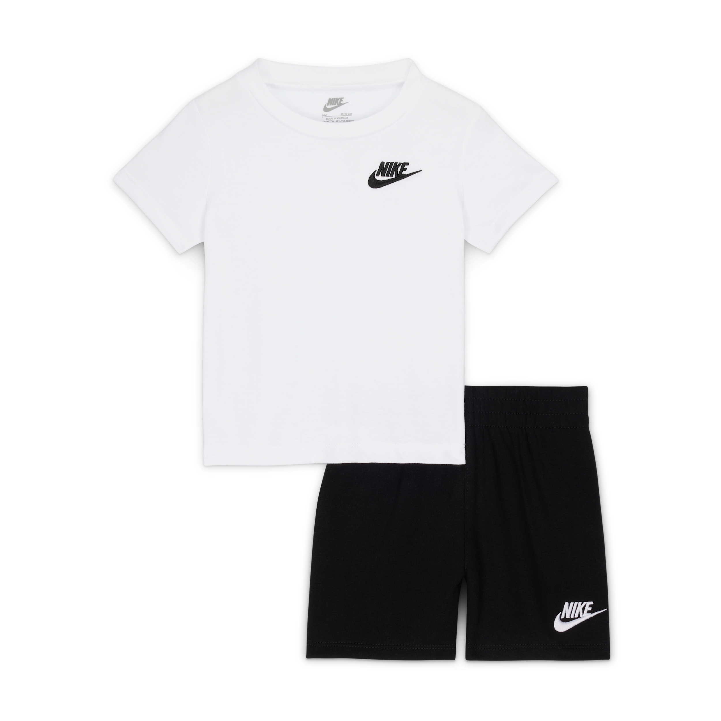 Nike Baby (12-) 2-piece Knit Shorts Set In White