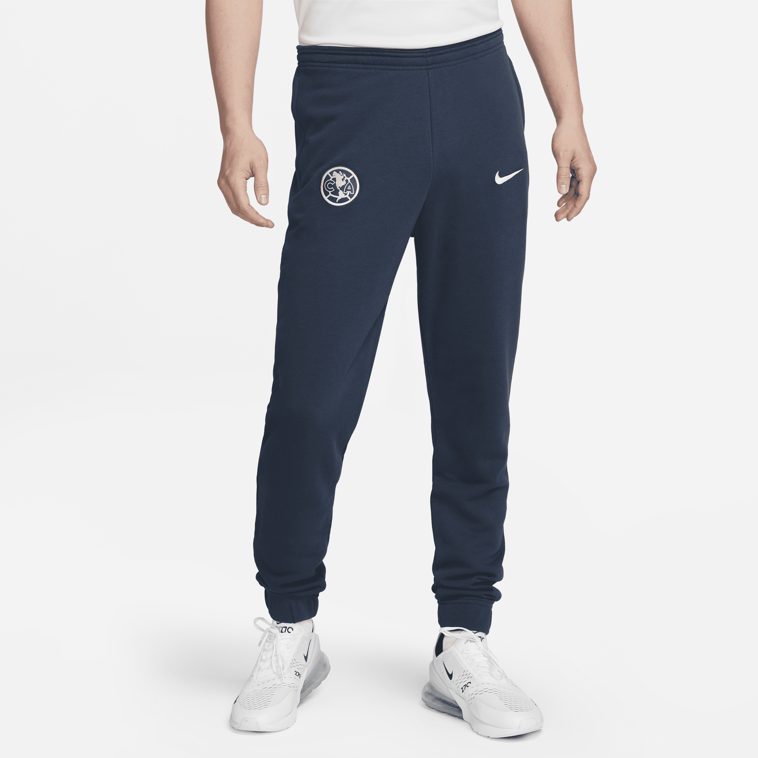 Shop Nike Men's Club Amã©rica French Terry Soccer Pants In Blue